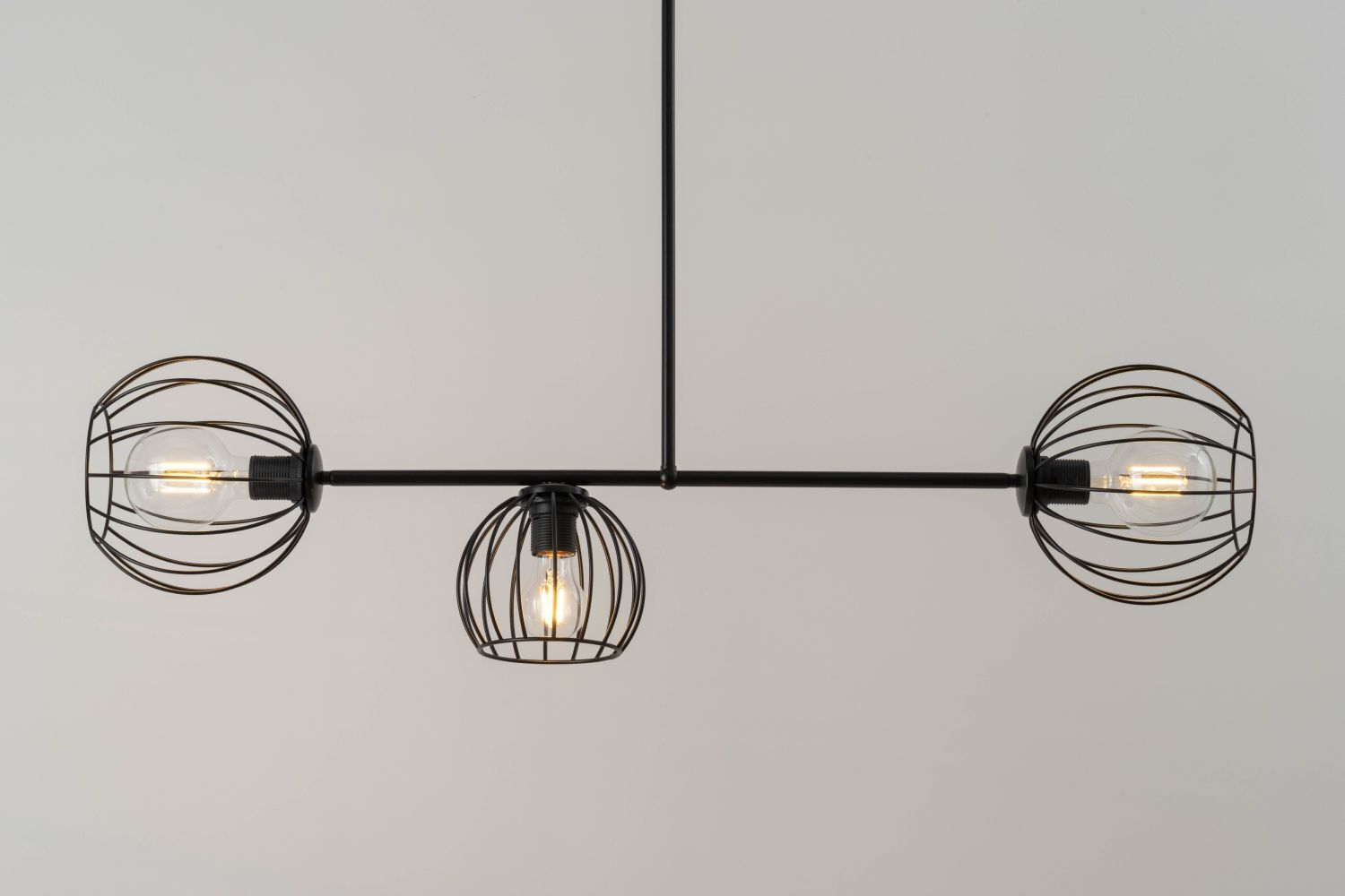 Deckenlampe Schwarz Metall E27 Retro Design RASHA