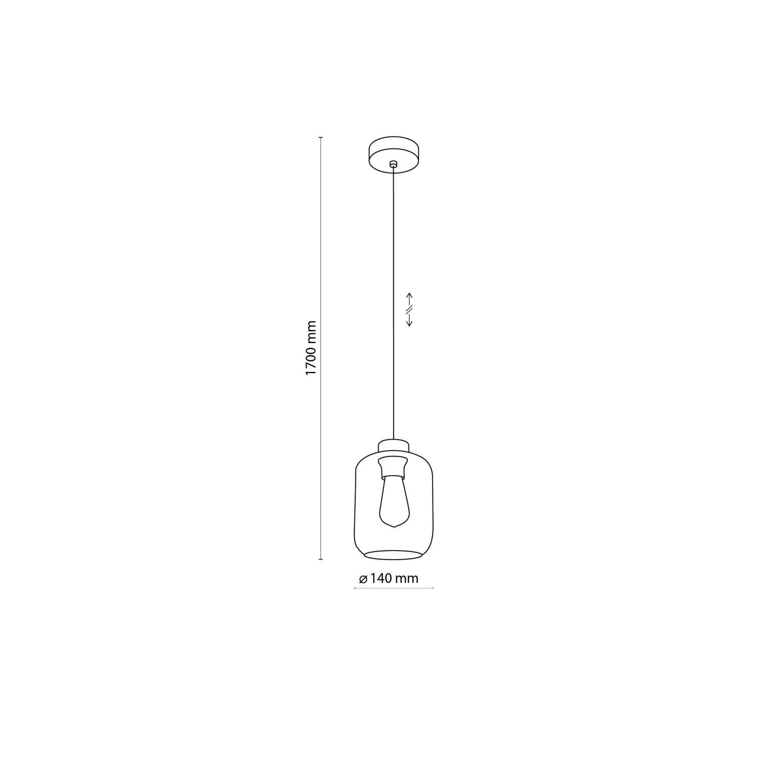 Hängeleuchte Glas Grün Ø 14 cm E27 elegant