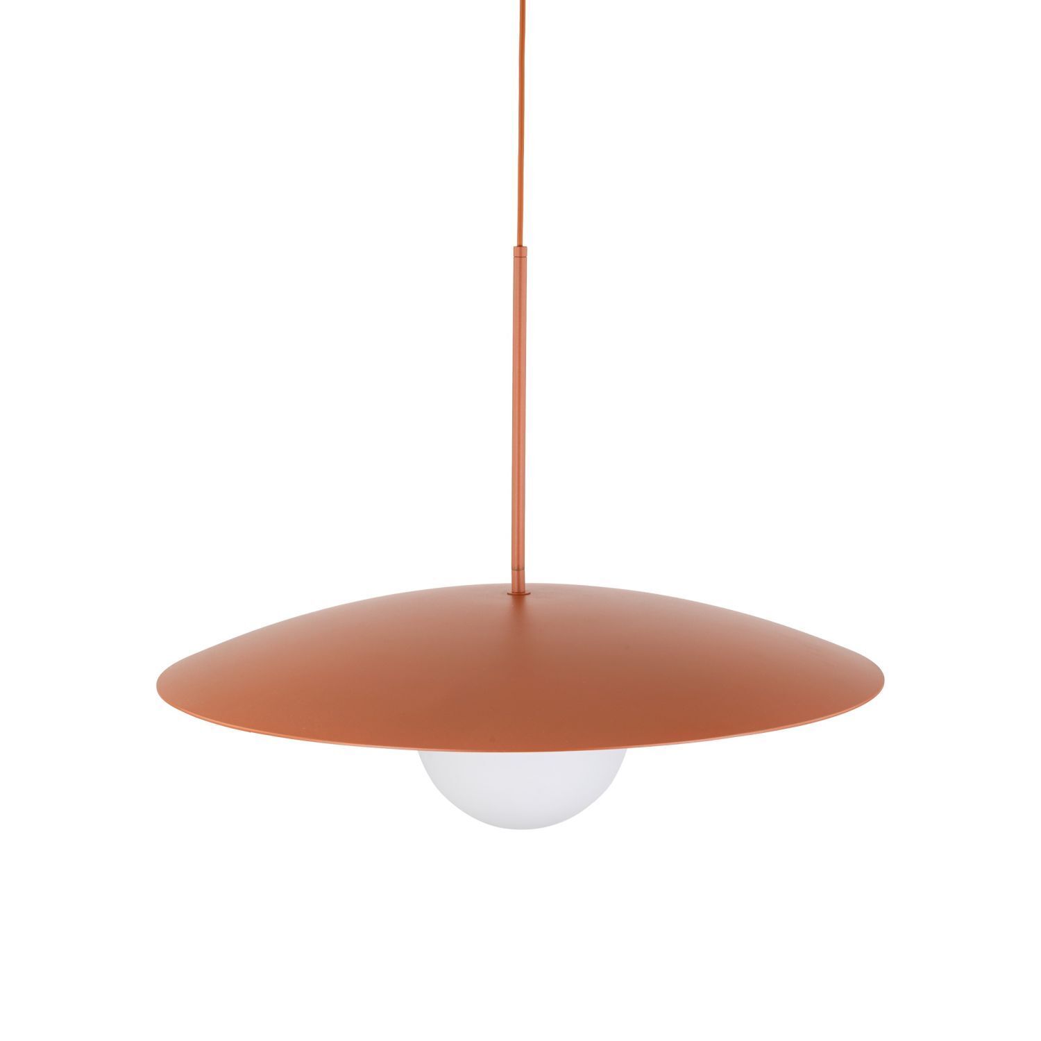 Blendarme Hängelampe Ziegelrot Metall Glas E27 Ø65 cm