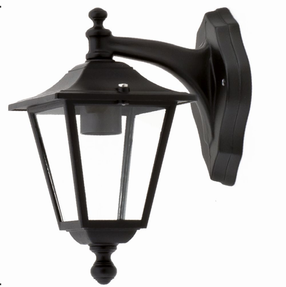 Außenwandlampe Aluminium IP44 Schwarz Rustikal elegant