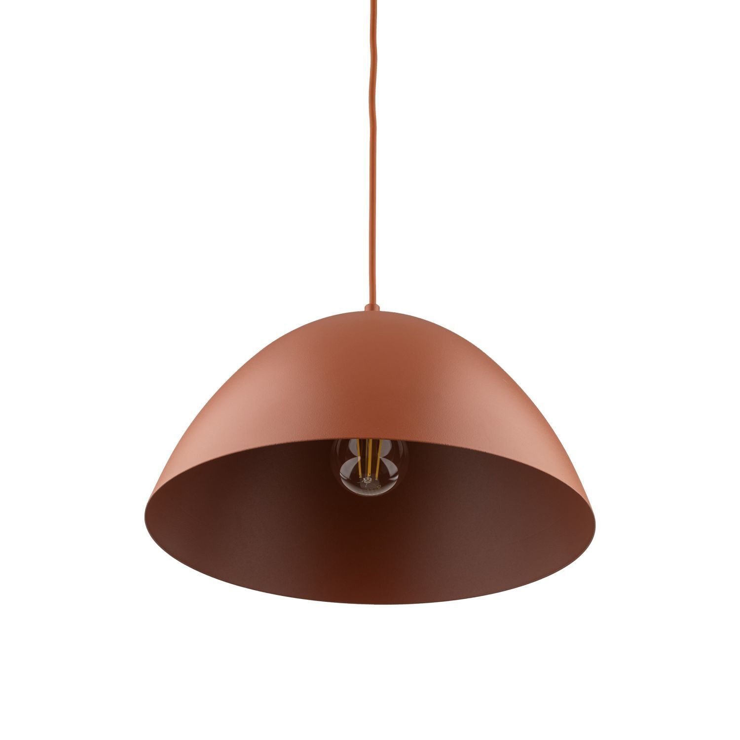 Pendelleuchte rund Ø 34 cm H: max. 165 cm Rot Metall E27 Lampe, Kronleuchter, Leuchte
