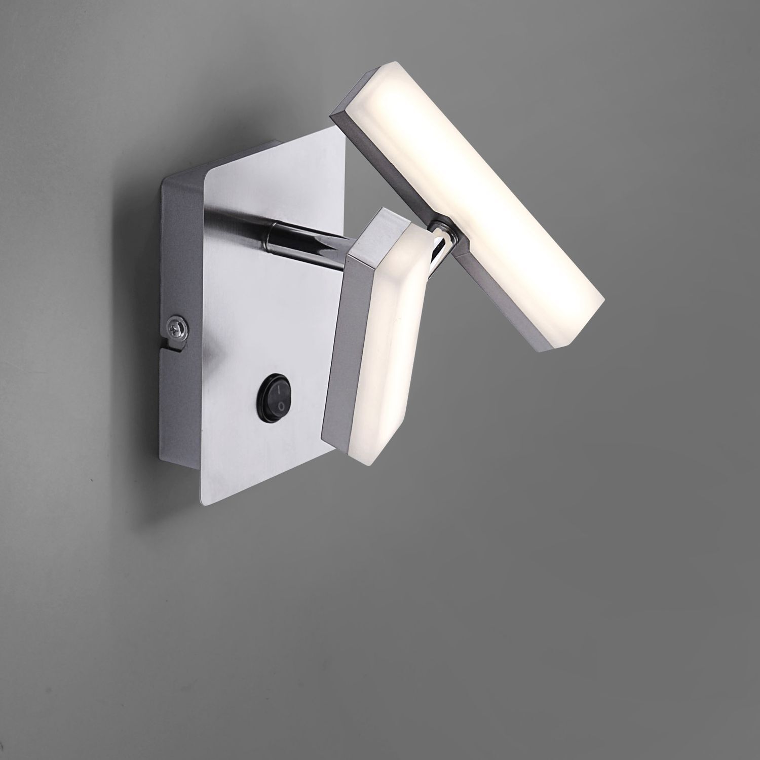LED Wandspot in Stahl Metall beweglich 225 lm Schalter Elektrisches Gerät, Schalter