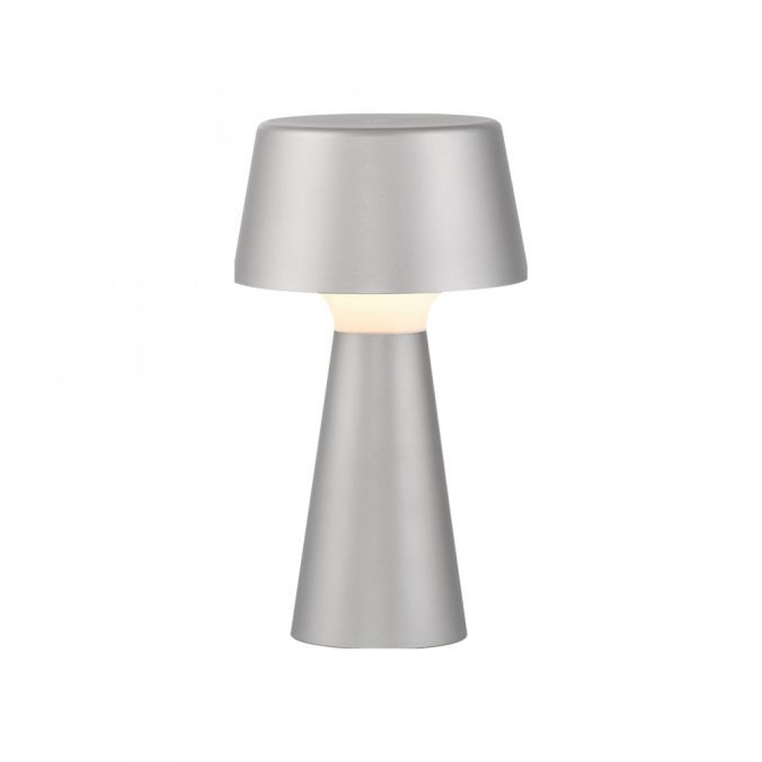 LED Akku Tischlampe dimmbar Touch IP54 28,9 cm Silber