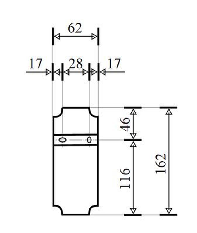 Längliche Wandleuchte mit Glasschirm Bronze farben Diagramm, Handlung