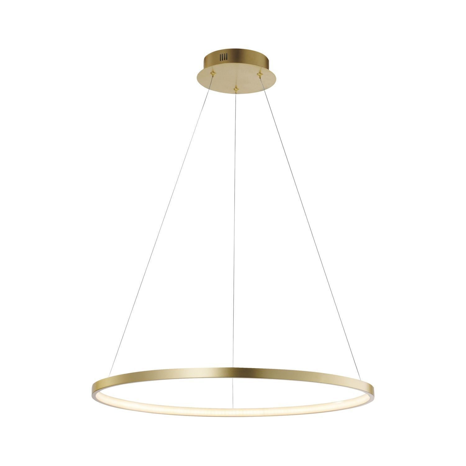 LED Hängelampe Ring in Gold Metall Ø60 cm 3670 lm 29 W Lampe, Kronleuchter