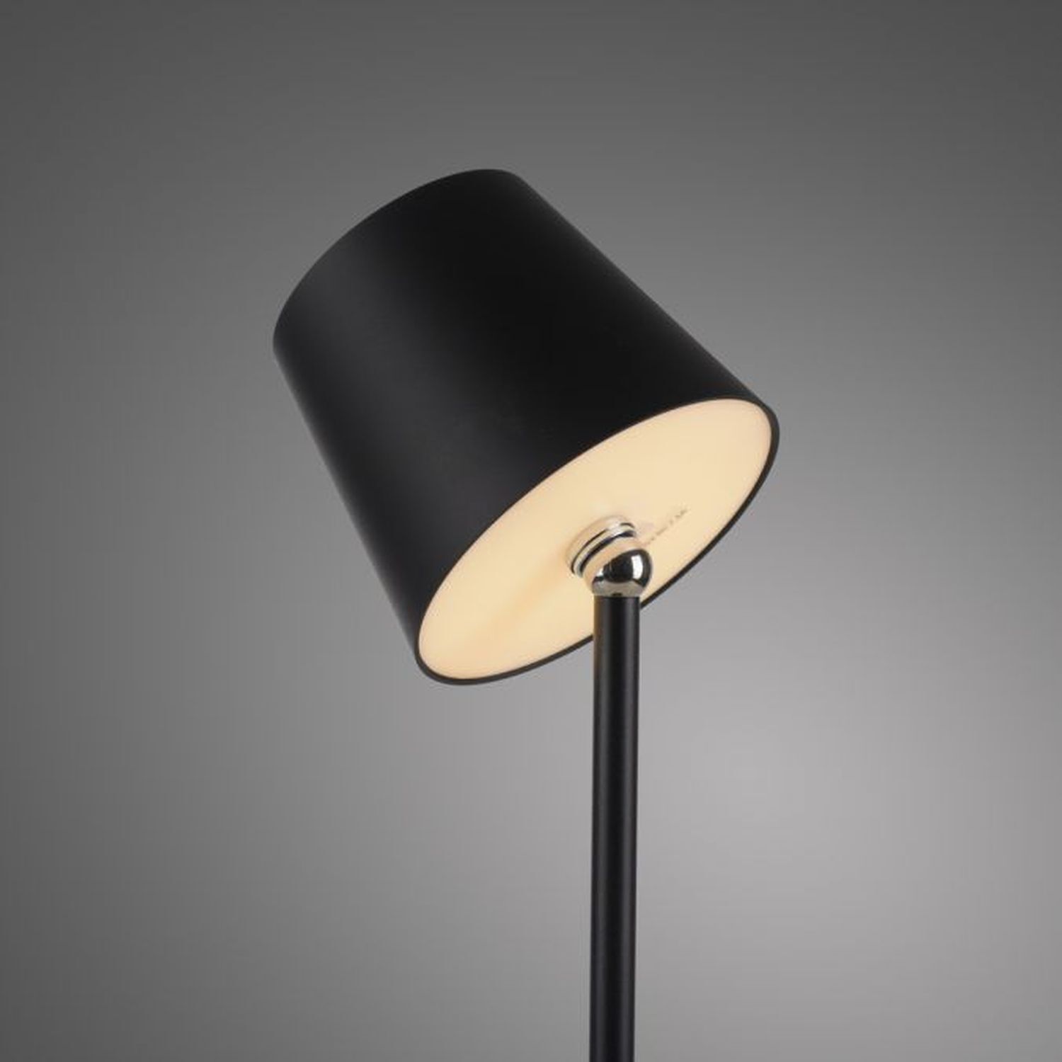 LED Akku Tischlampe Schwarz dimmbar Touch 37 cm 320 lm Lampe, Lampenschirm