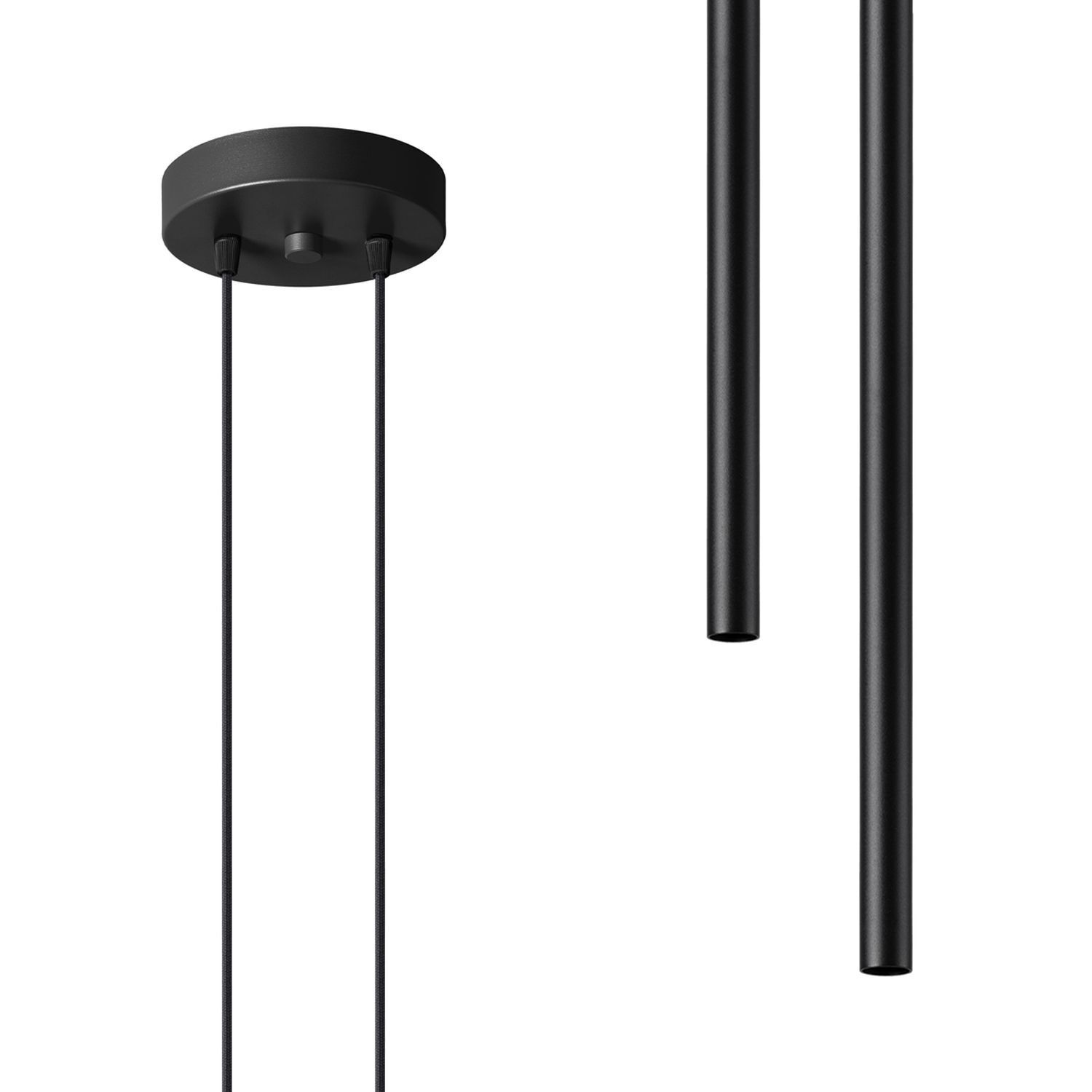 Hängelampe Schwarz Stahl G9 L:15 cm 2-flmg akzentuiert decke, lampe, pendel, hänger, minimal