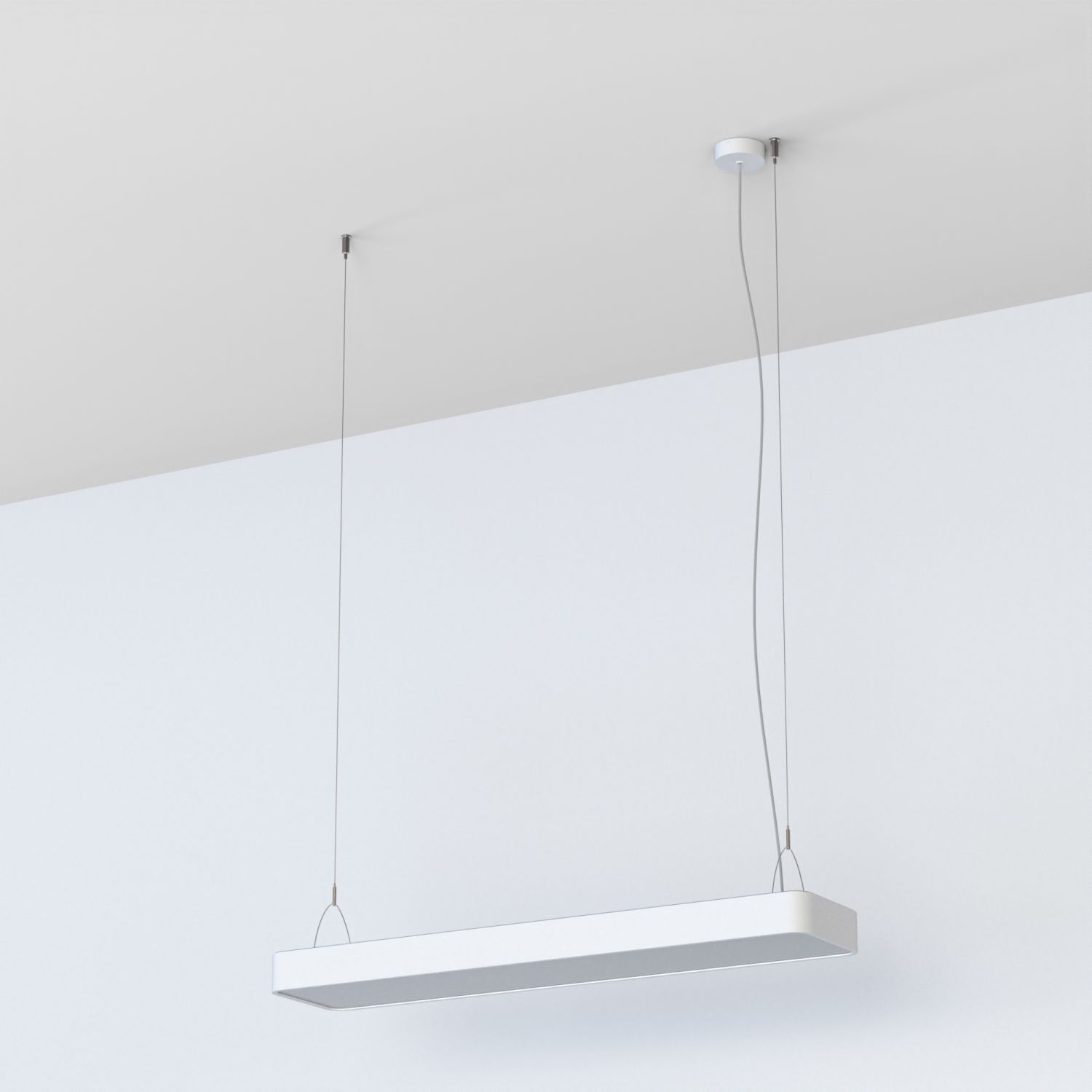 Pendelleuchte Weiß T8 LED mit 3000 K warmweiß B: 93,5 cm lang