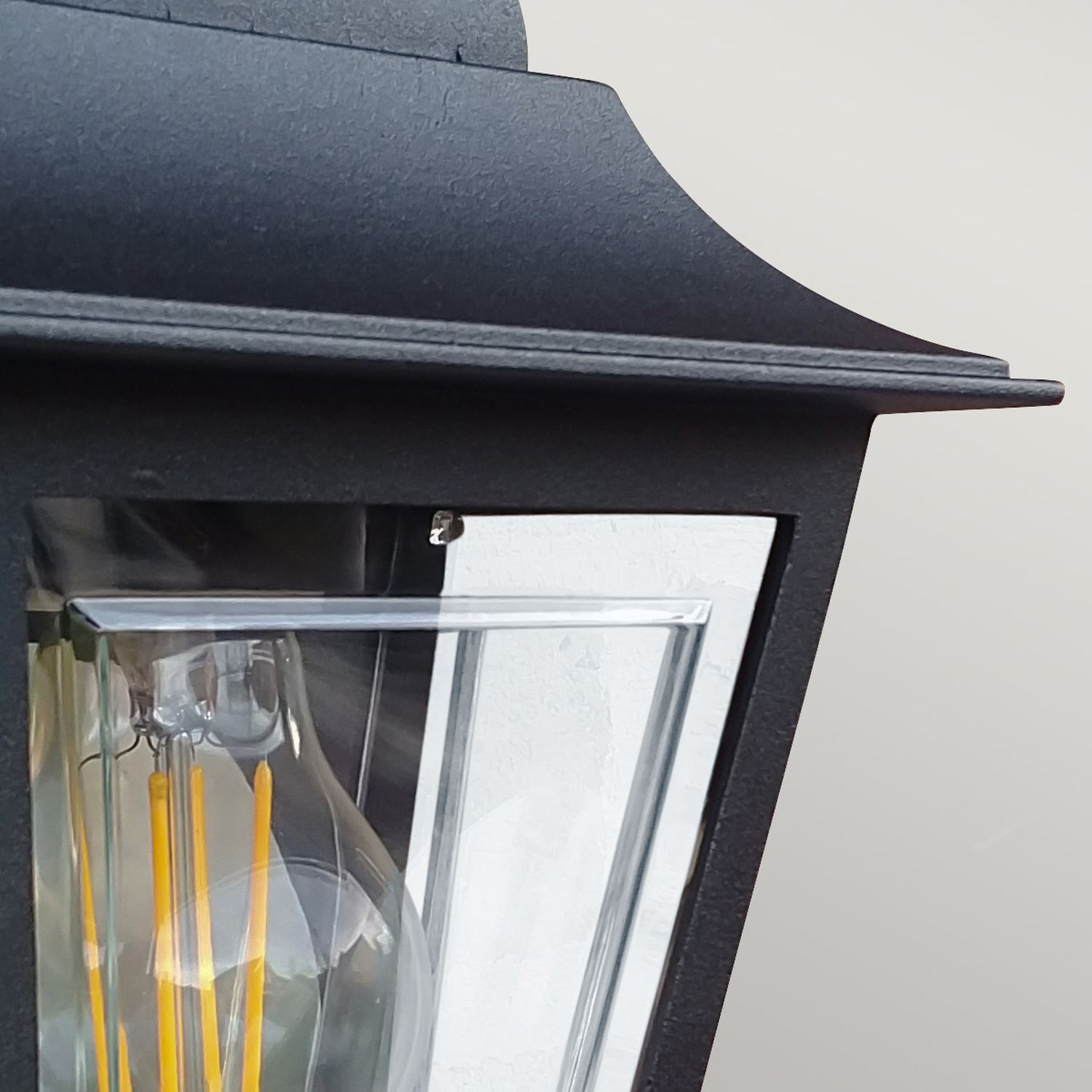 Außenwandleuchte Rustikal Schwarz IP44 E27 Aluminium