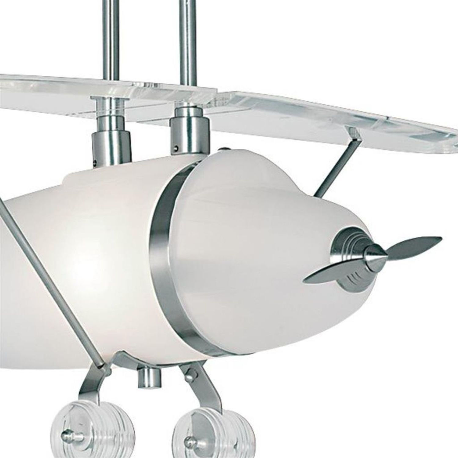 Deckenlampe Kinderzimmer Flugzeug E27 Metall Glas