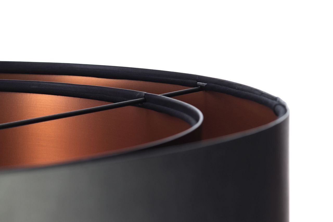 Hängeleuchte Schwarz Kupfer Ø 50 cm Latex E27 rund Zubehor