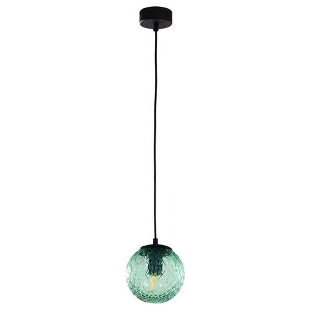 Hängelampe Schwarz Grün G9 Modern Glas Metall Ø14 cm Lampe