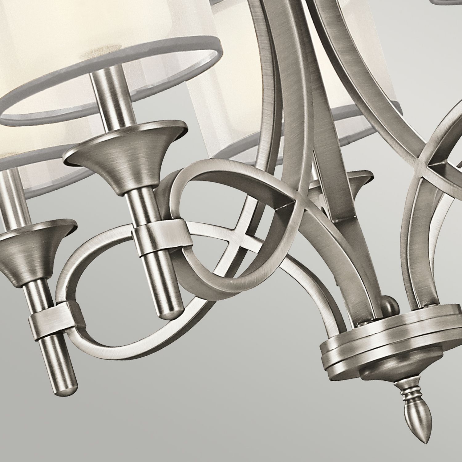 Kronleuchter mit Schirm Glas Leinen Metall CANELADO