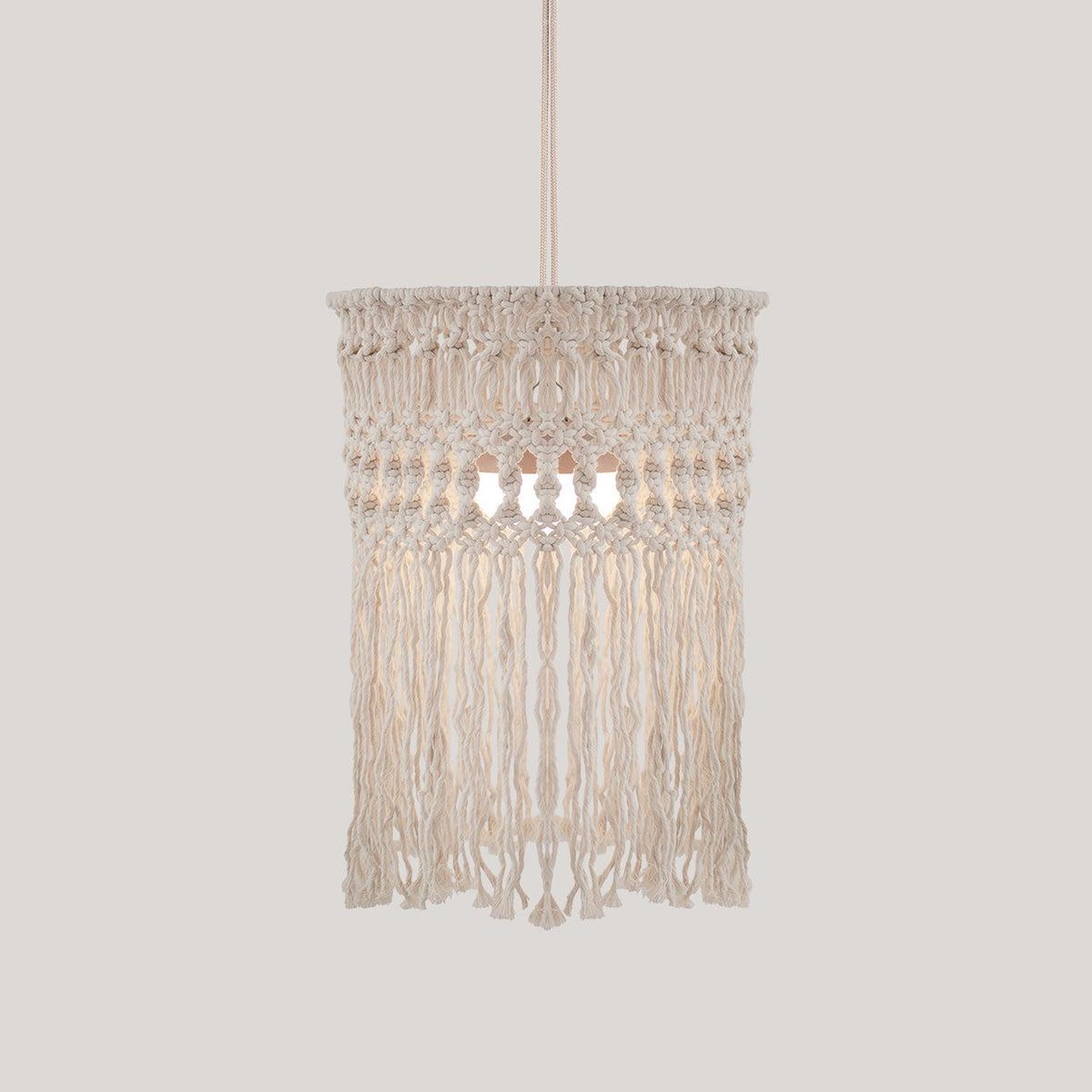 Pendelleuchte außen kabellos LED Akku IP54 Ø 30cm Beige 2700K