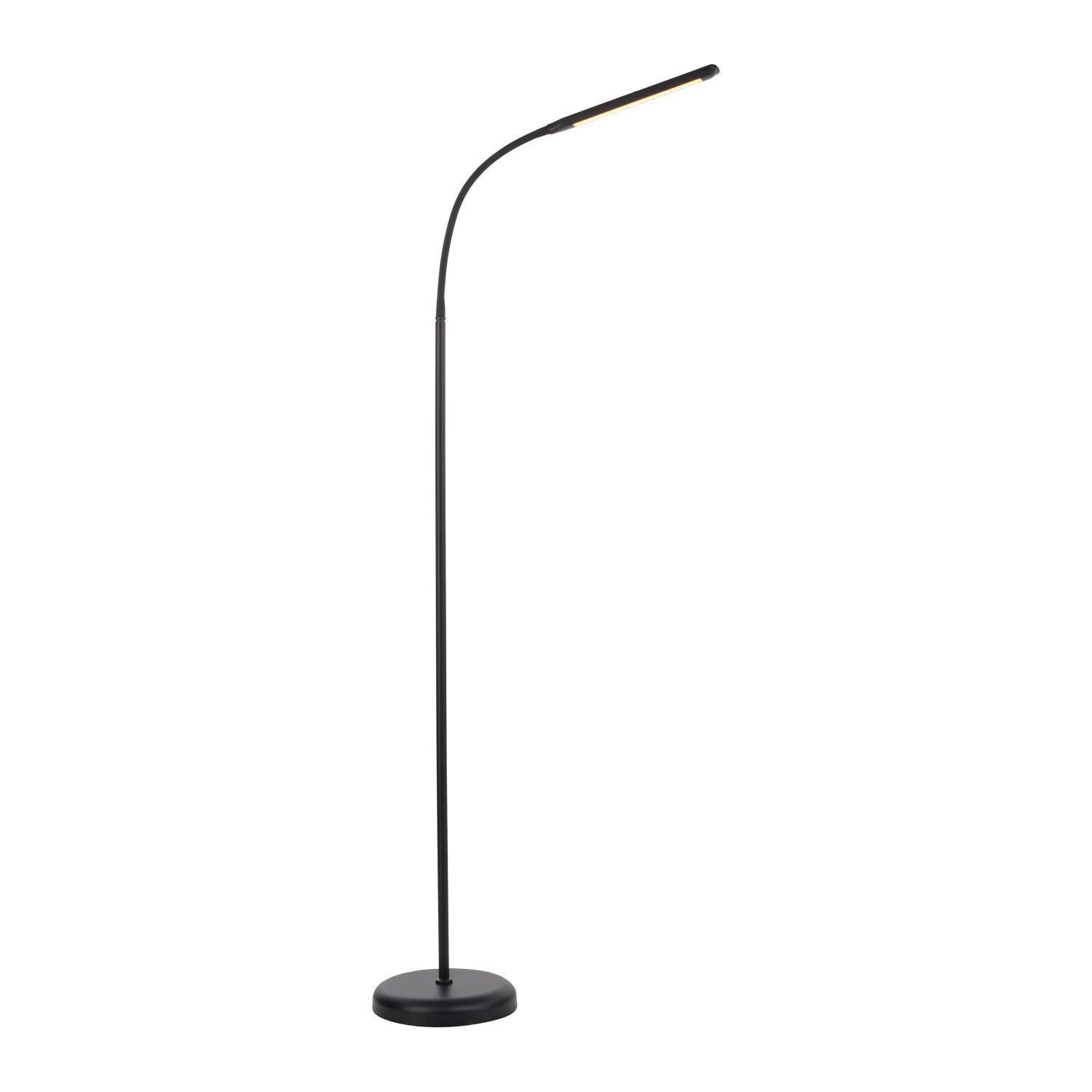 LED Stehleuchte Metall Schwarz Touch 125 cm verstellbar Lampe