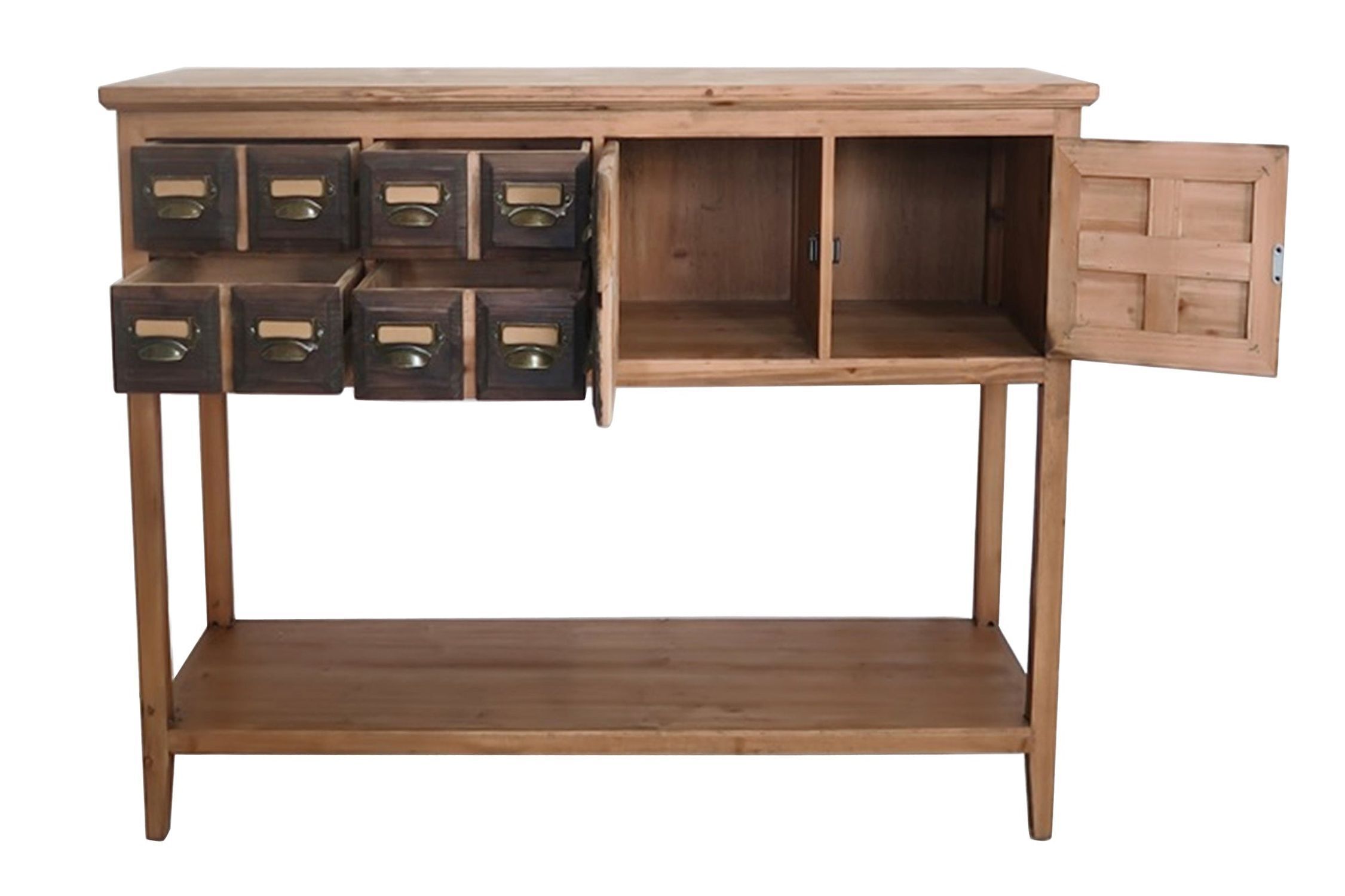 Konsolentisch mit Schublade Holz (Kiefer) in Braun 125cm