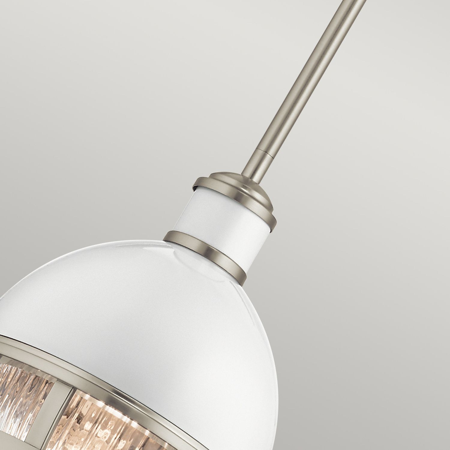 Hängelampe klein Ø 20,4 cm rund H: max. 135,9 cm Metall Glas