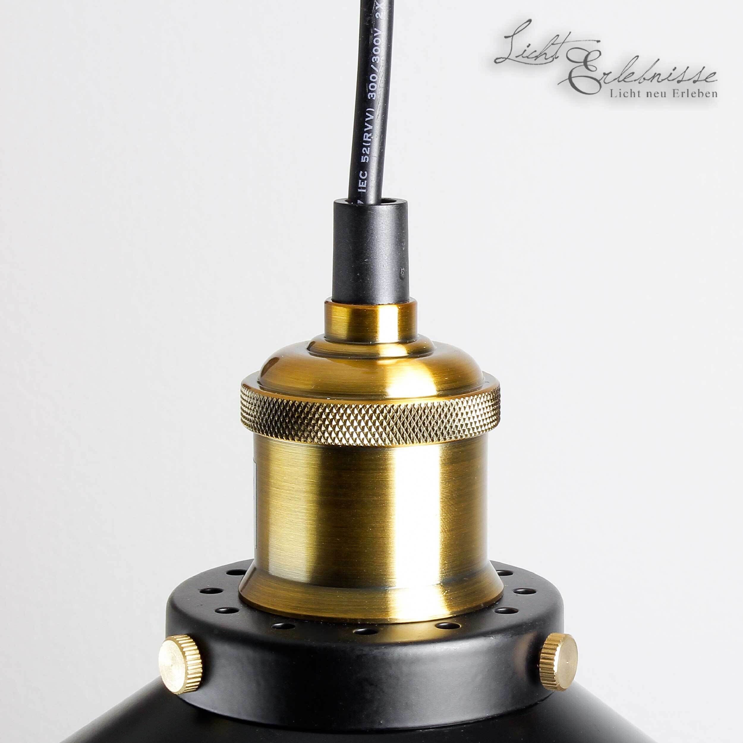 Industrial Hängeleuchte DOVER Ø30cm Schwarz Kupfer Lampe, Elektrisches Gerät, Mikrofon, Rauchrohr