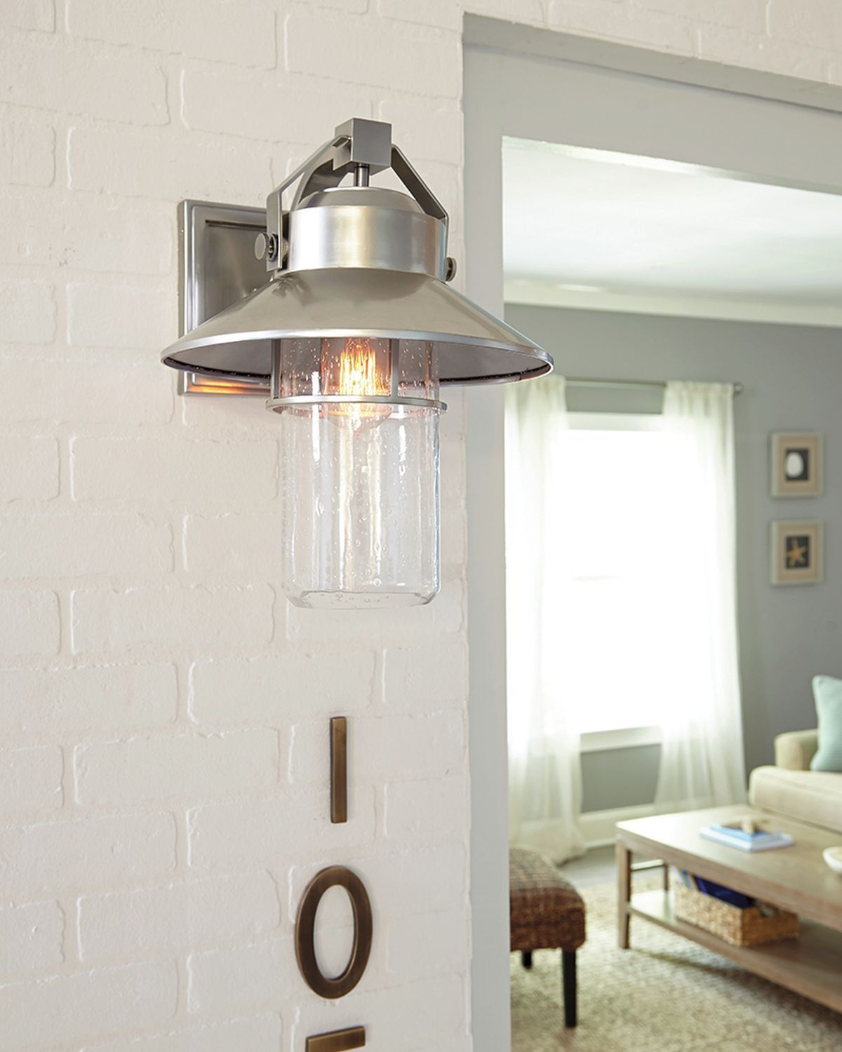 Außenlampe Wand IP44 E27 Glas Maritim Terrasse Haus