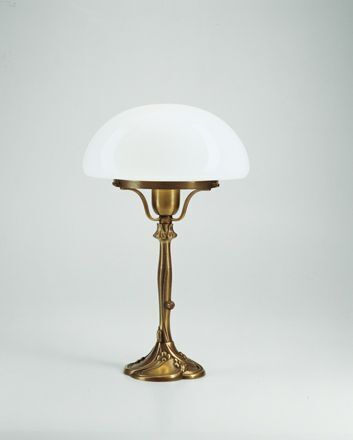 Pilzleuchte Premium Glas Messing E27 39 cm Jugendstil