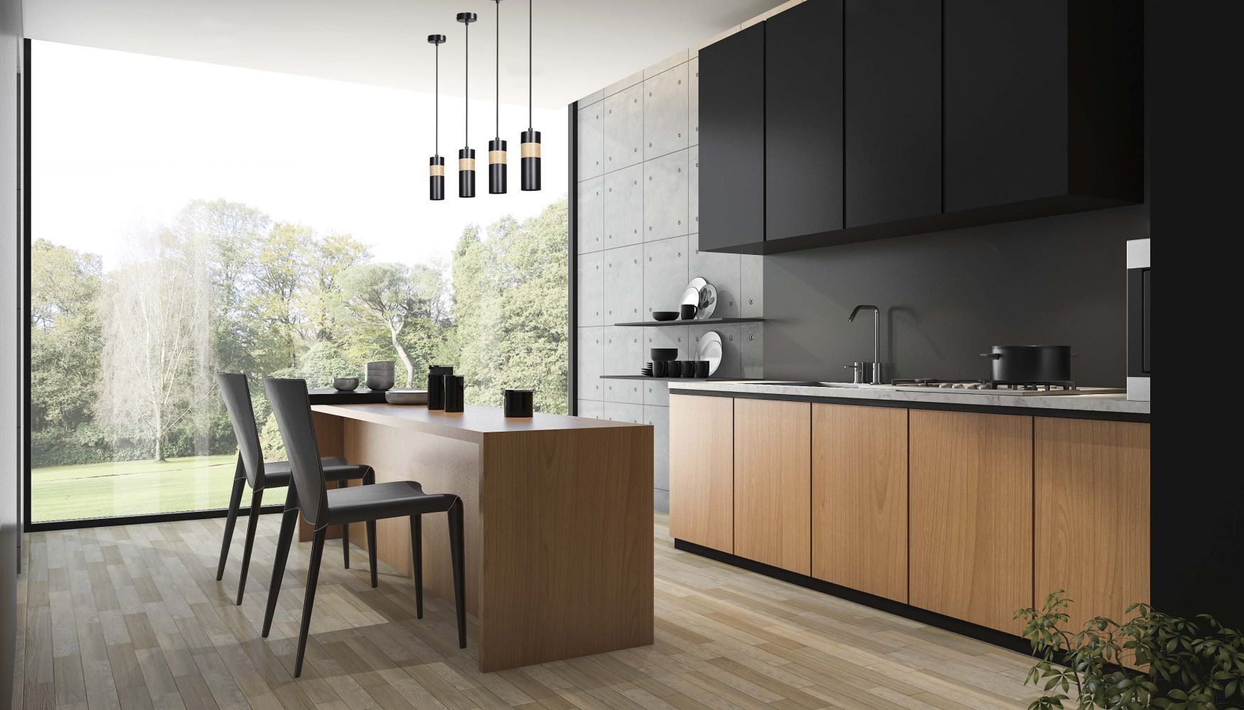 Drinnen, Innenarchitektur, Küche, Esszimmer, Esstisch