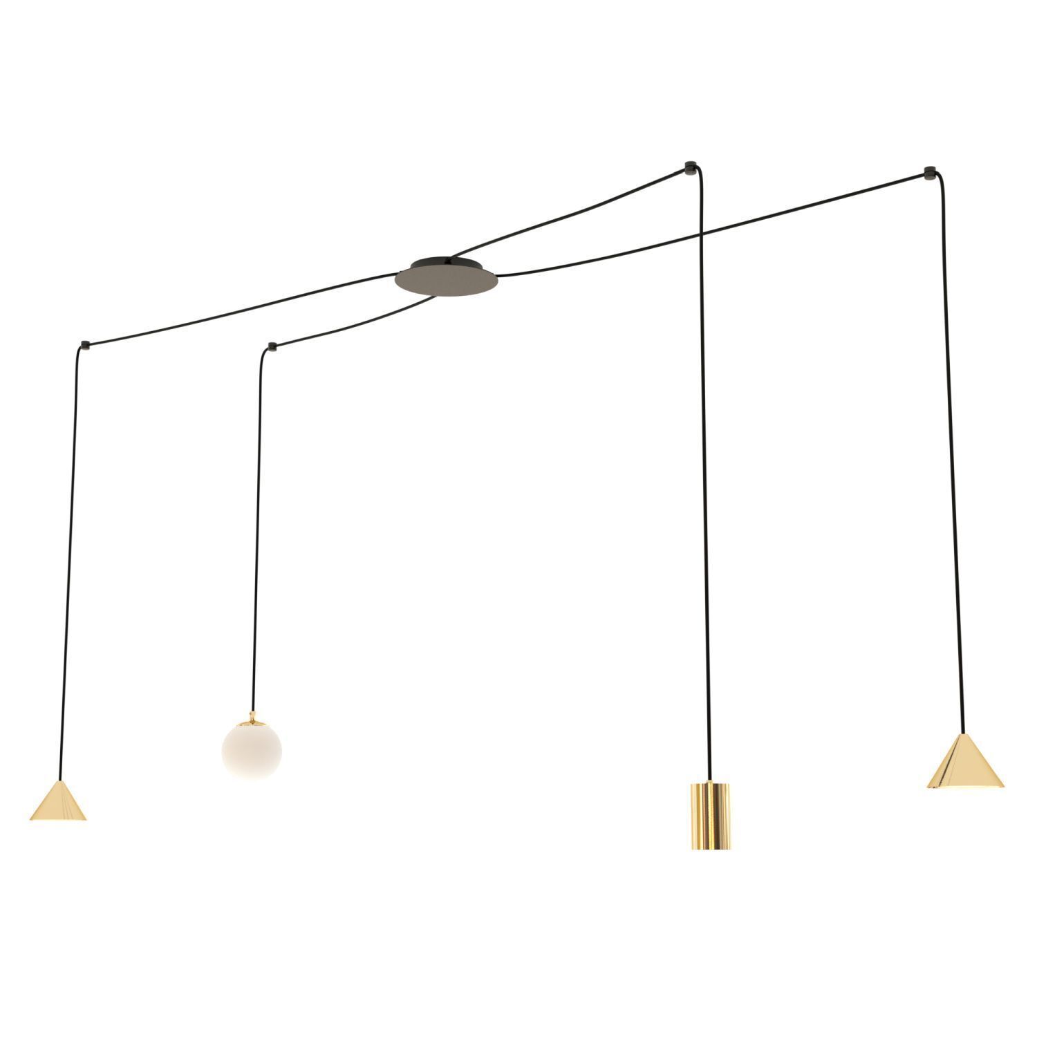 hängelampe, behanglampe, goldfarben, metall, minimalistisch