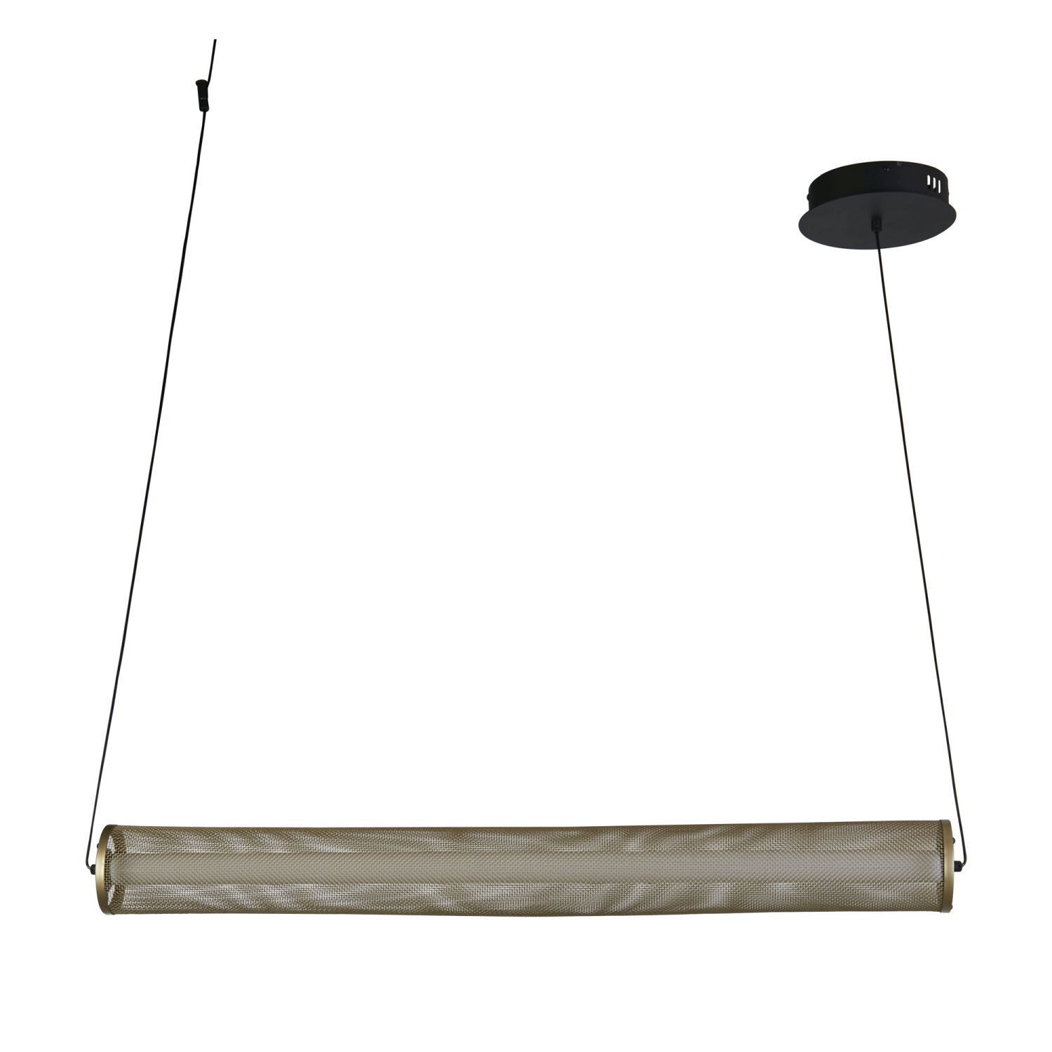 LED Pendelleuchte in Gold Schwarz Metall 26 W 92 cm