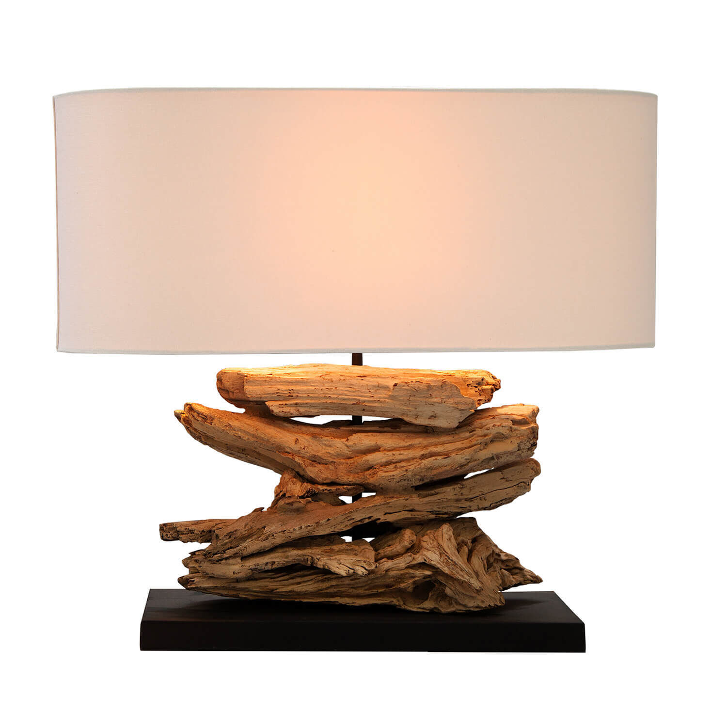 Lampe, Holz, Tischlampe, Treibholz
