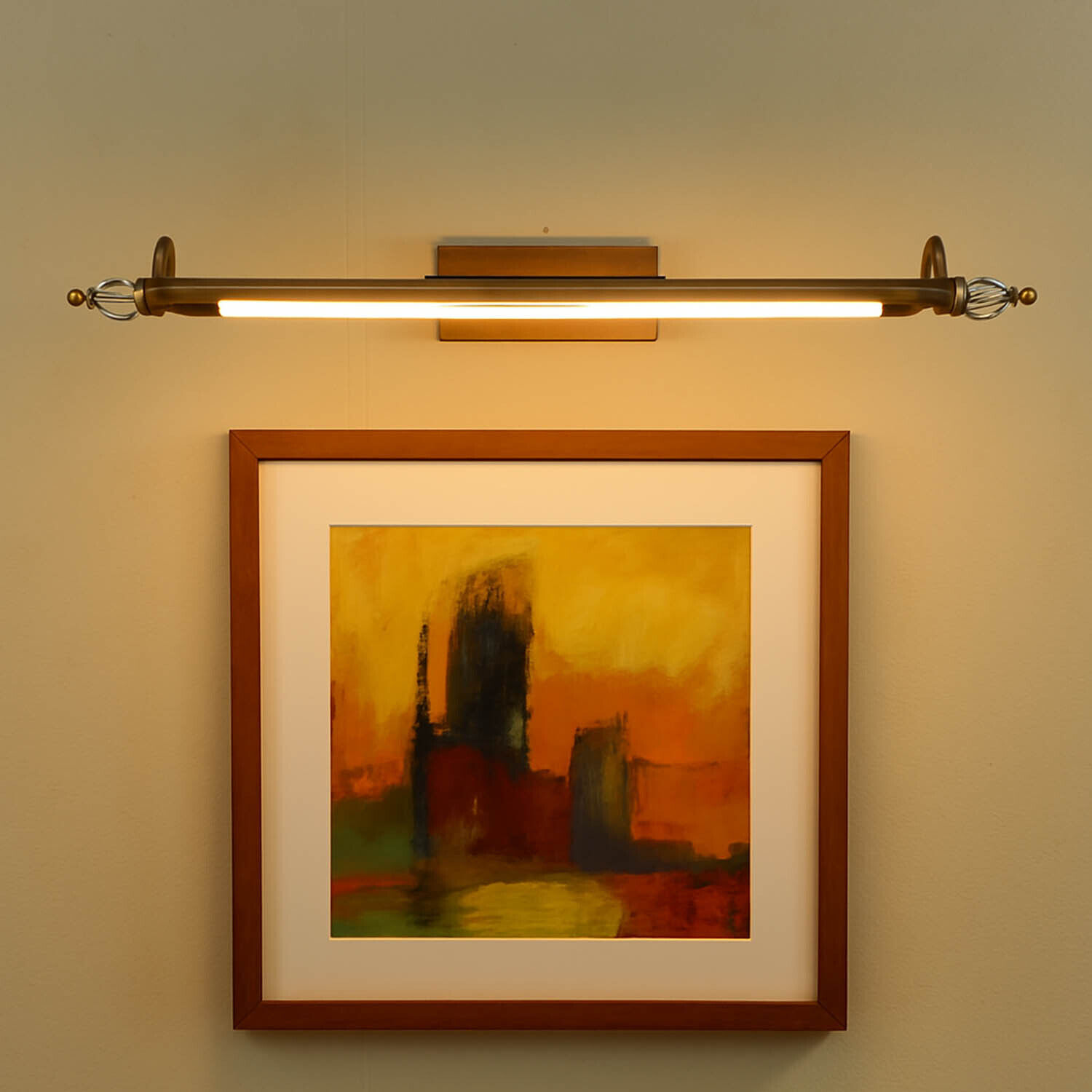 LED Bilderleuchte Metall Jugendstil 8W 79,5cm lang Kunst, Malerei