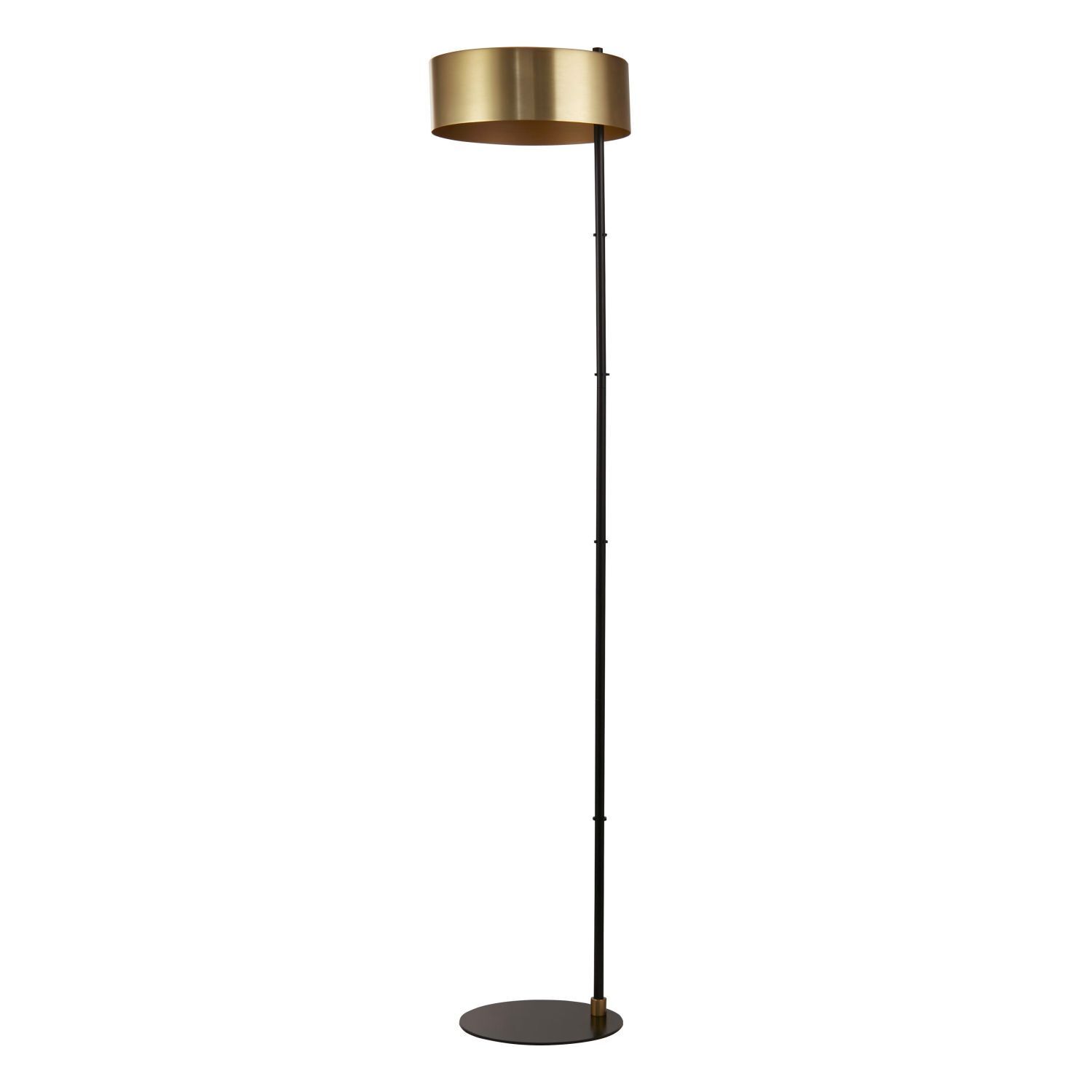 Stehlampe Schwarz Gold E27 149 cm klein Metall Modern