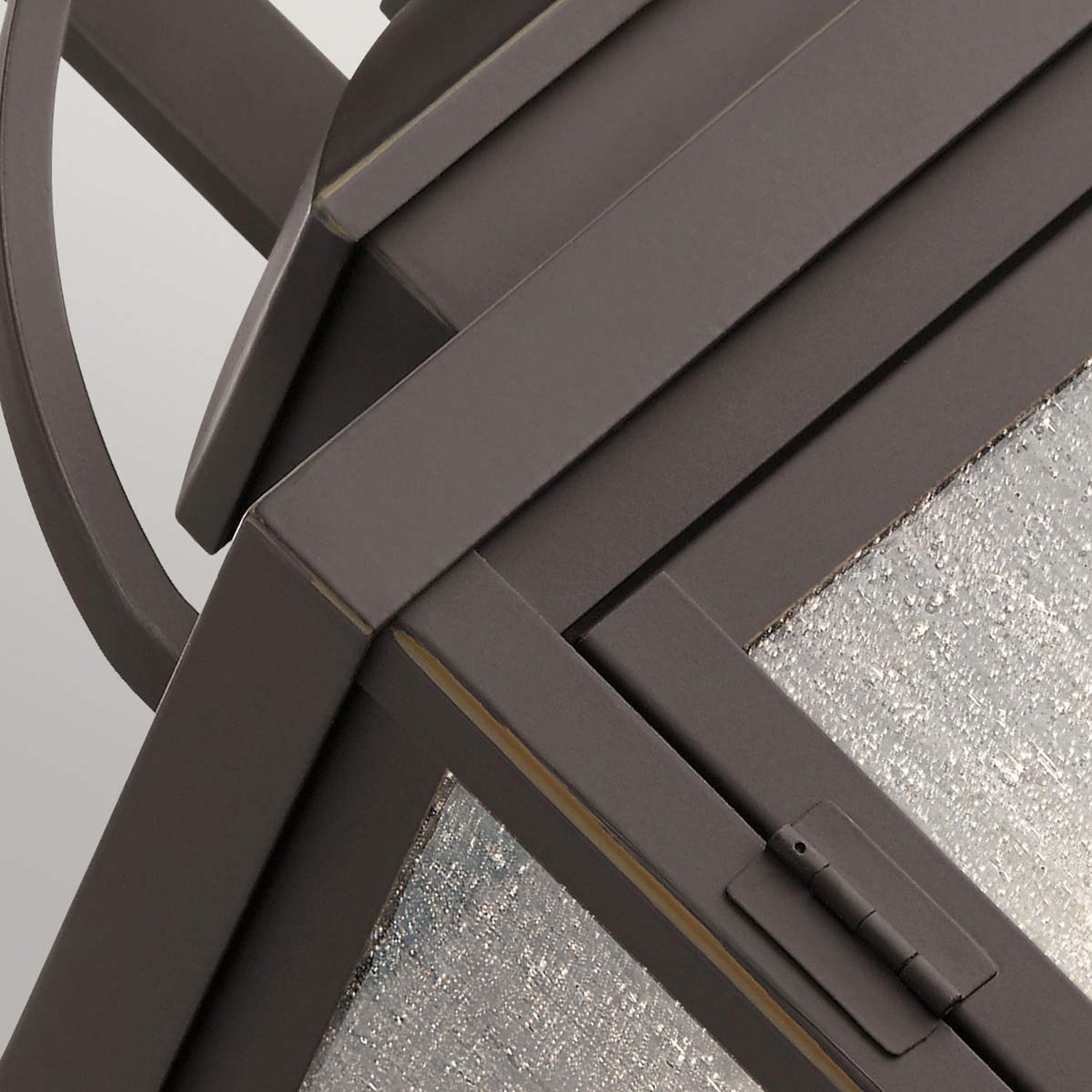 Wandleuchte außen Aluminium Glas H: 37,2 cm IP44 in Bronze