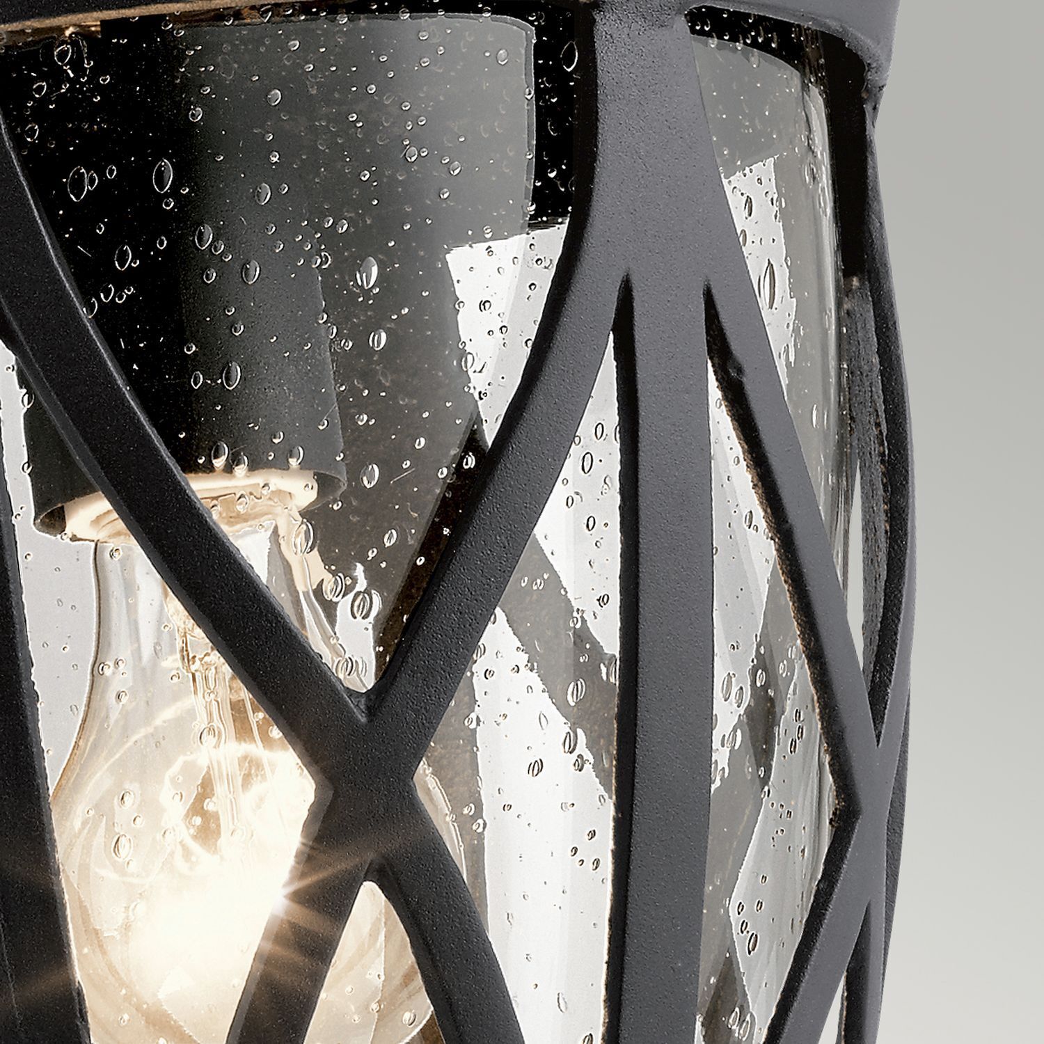 Wandlampe außen E27 IP44 Schwarz Haus Terrasse Glas
