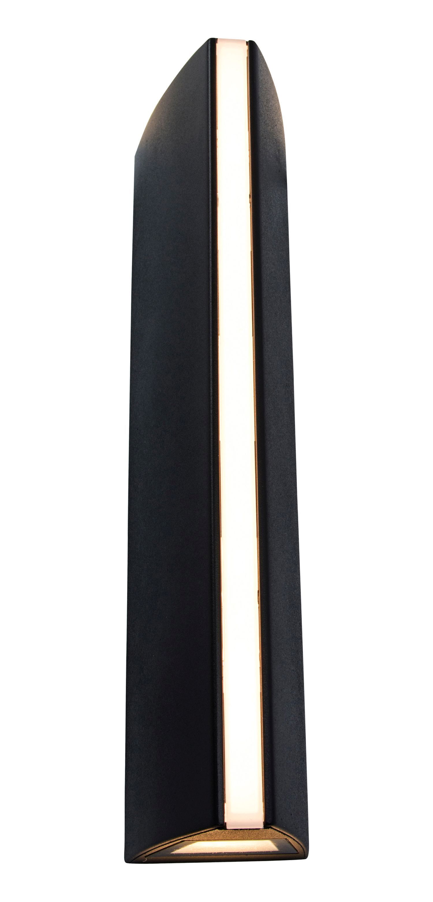 Schwarze Außenleuchte Modern E27 IP54 H:30 cm blendarm Lampe