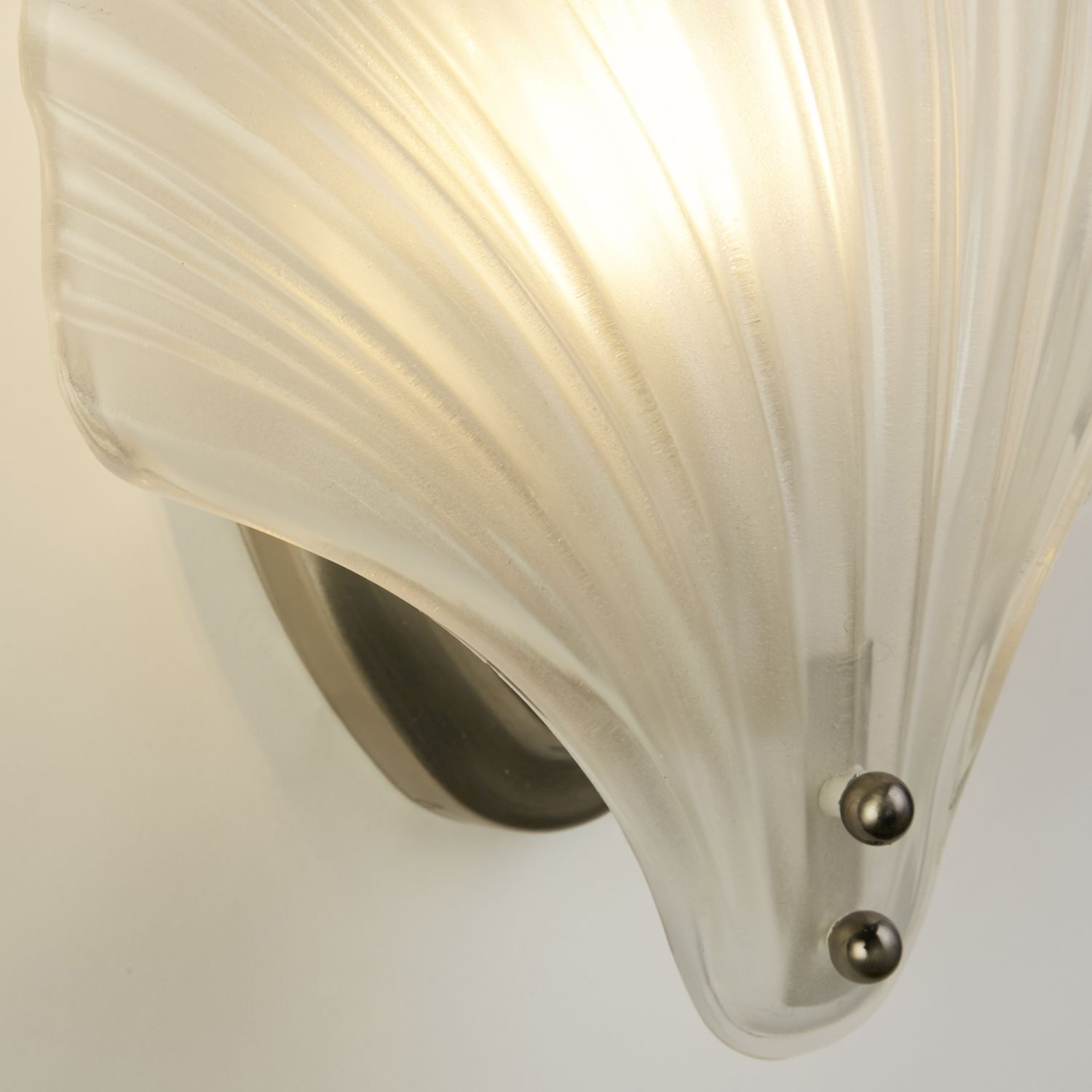 Dekorative Wandlampe Metall Glas T:11 cm IP44 in Silber