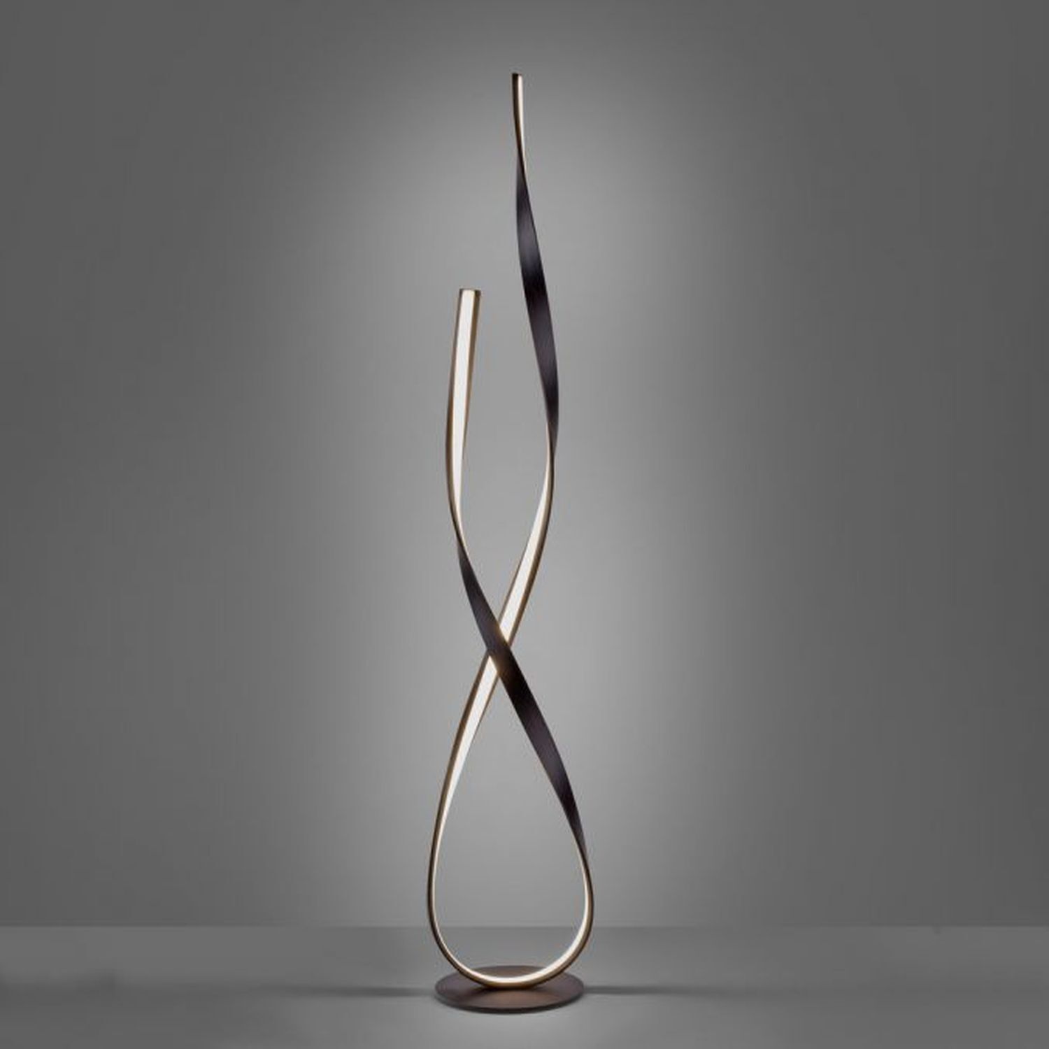 Dimmbare LED Stehlampe in Rostbraun 140 cm 3000 K 26 W Lampe, Glas, Töpferei, Mobiliar