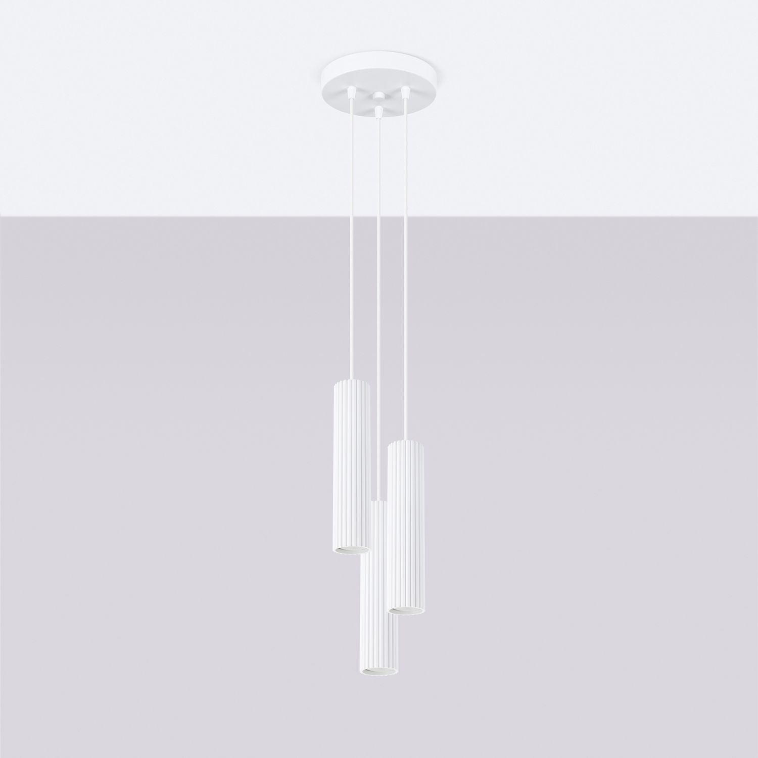 Hängeleuchte 3-flammig GU10 Modern B: 19,5 cm Weiß BERTA