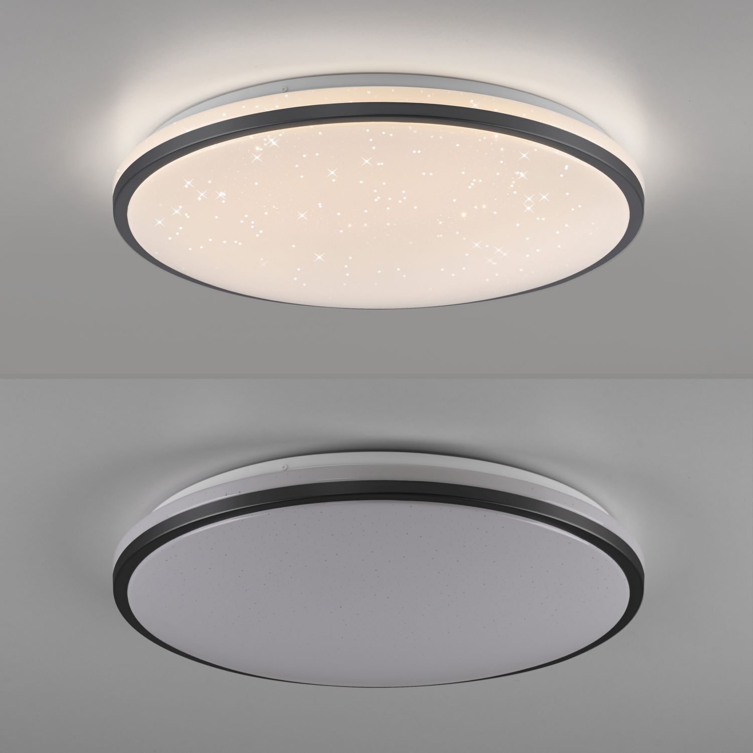 Romantische LED Deckenlampe Nachthimmel Schwarz dimmbar