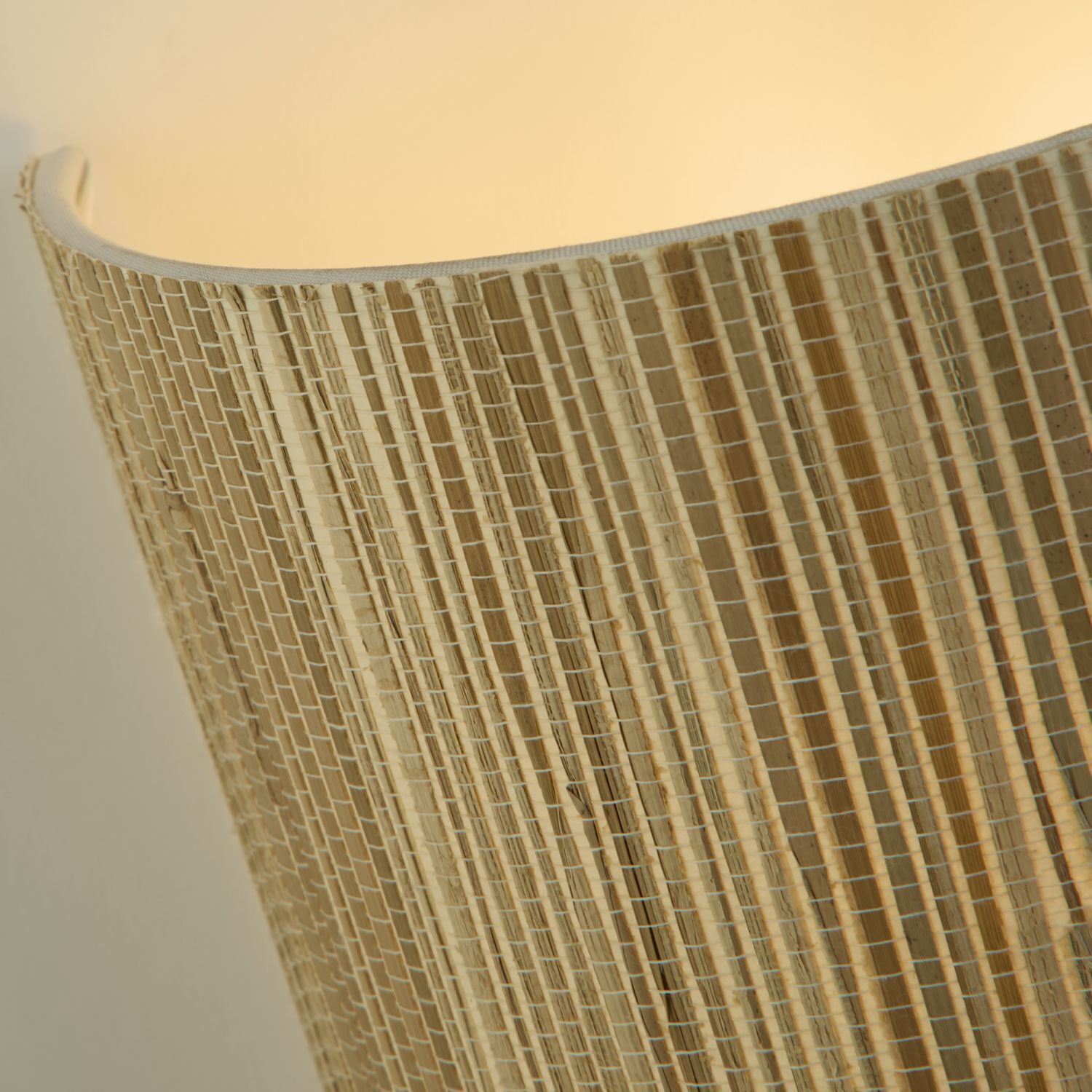 Runde Tischlampe Bambus Metall klein 23 cm natürlich Lampe, Lampenschirm