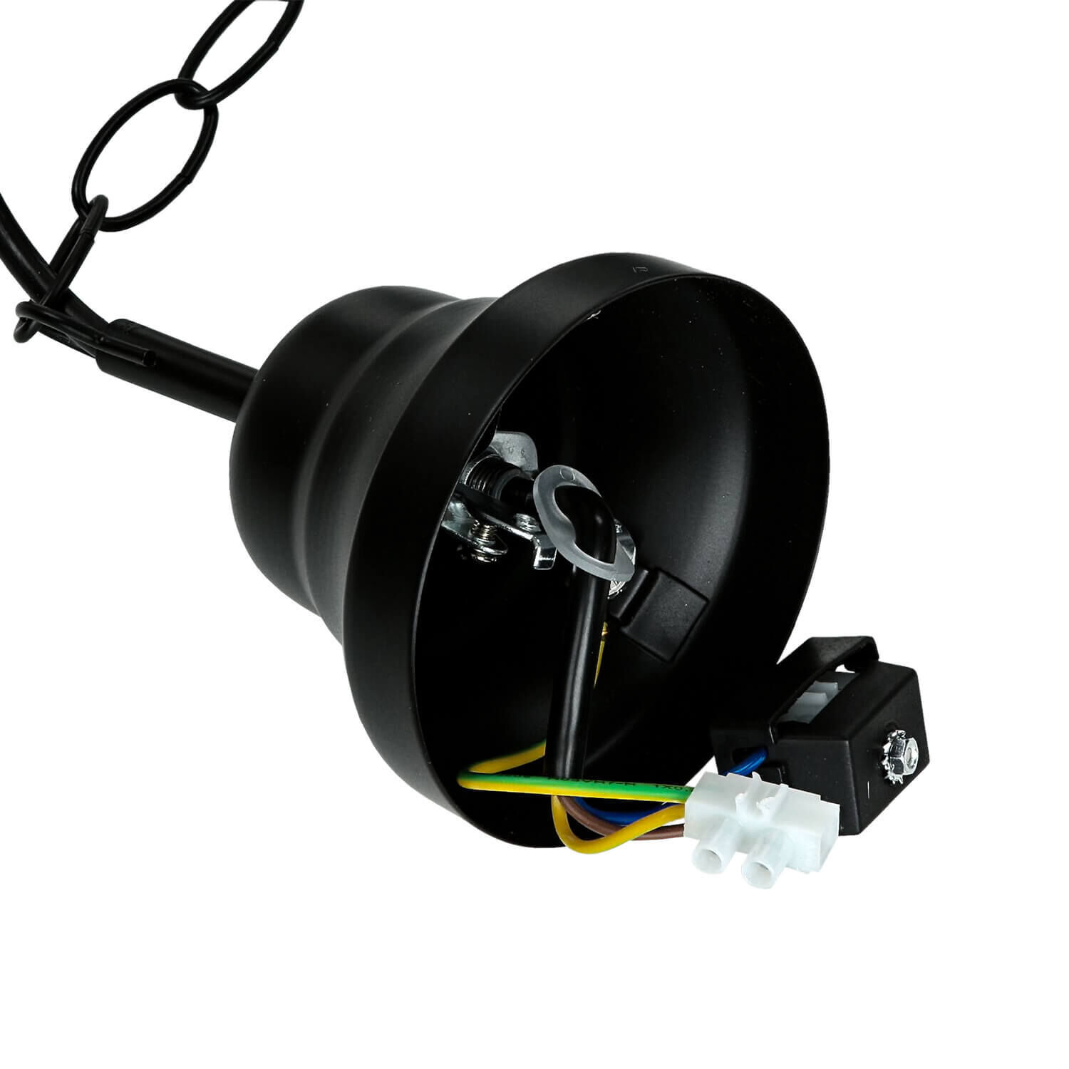 Rustikale Hängelampe verstellbar Schwarz DOROTHEA Adapter, Elektronik