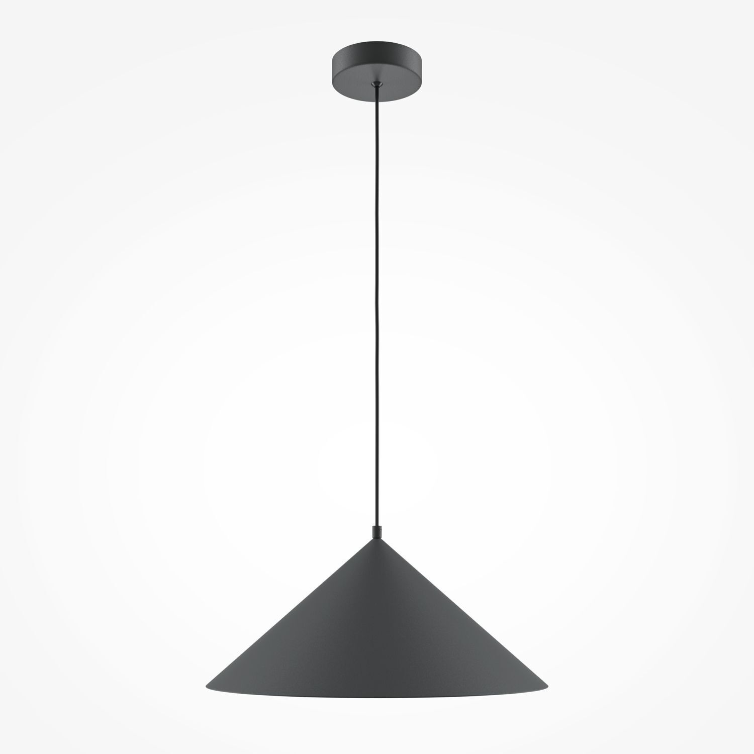 Hängeleuchte Metall Ø 35 cm rund H: max. 318 cm Schwarz