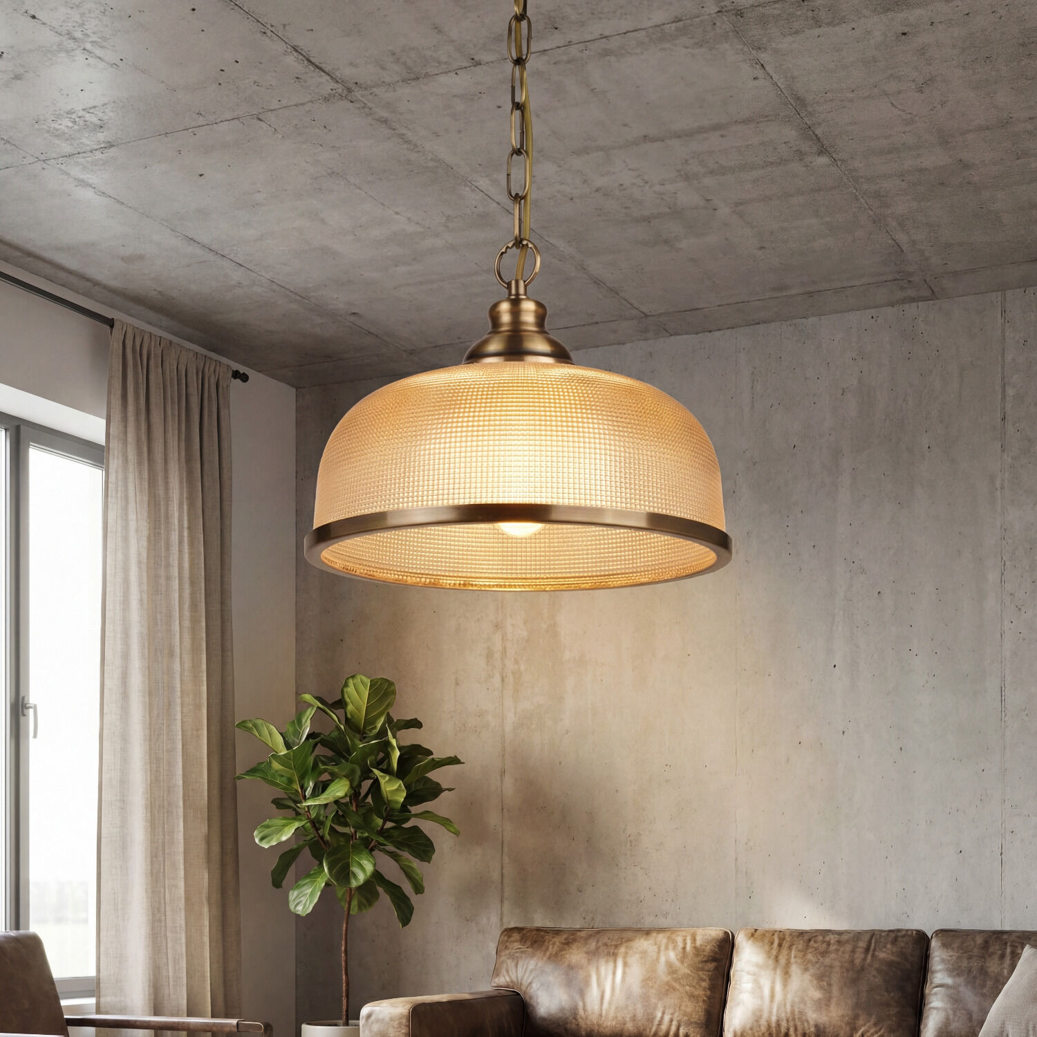 hängelampe, deckenschein, messing, glaskontrast, wohndesign