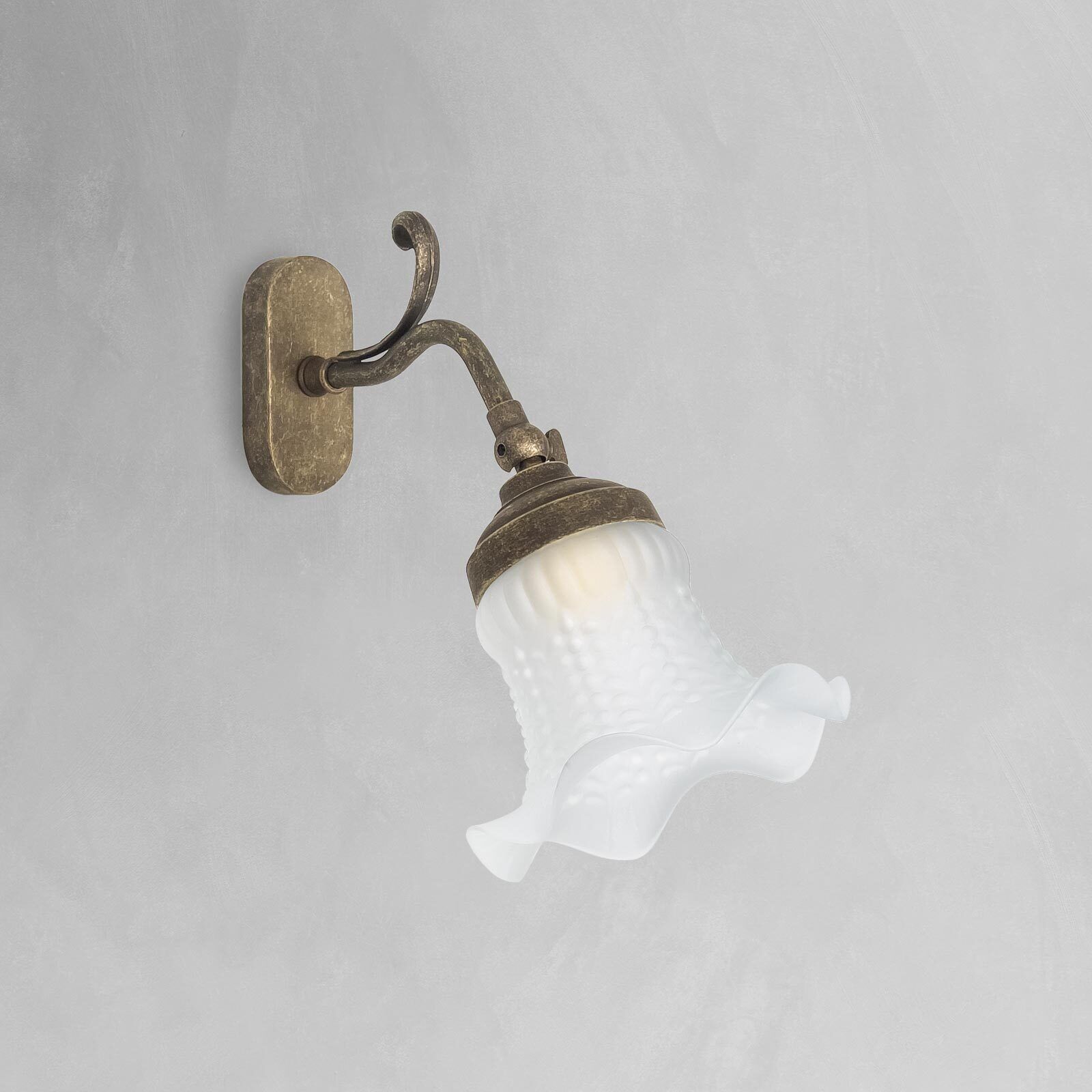 Wandlampe verstellbar E14 in Bronze Antik Weiß Messing Glas Badezimmer, Drinnen, Zimmer, Duscharmatur, Bronze