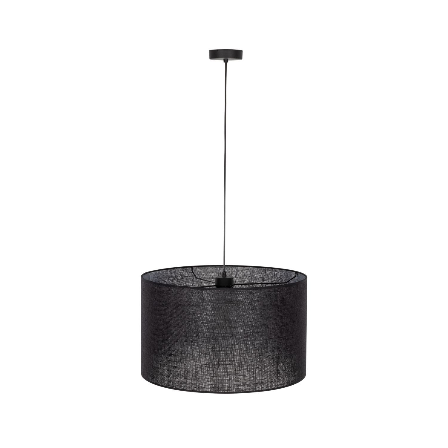 Hängelampe Schwarz Ø 50 cm H: max. 180 cm E27 Stoff
