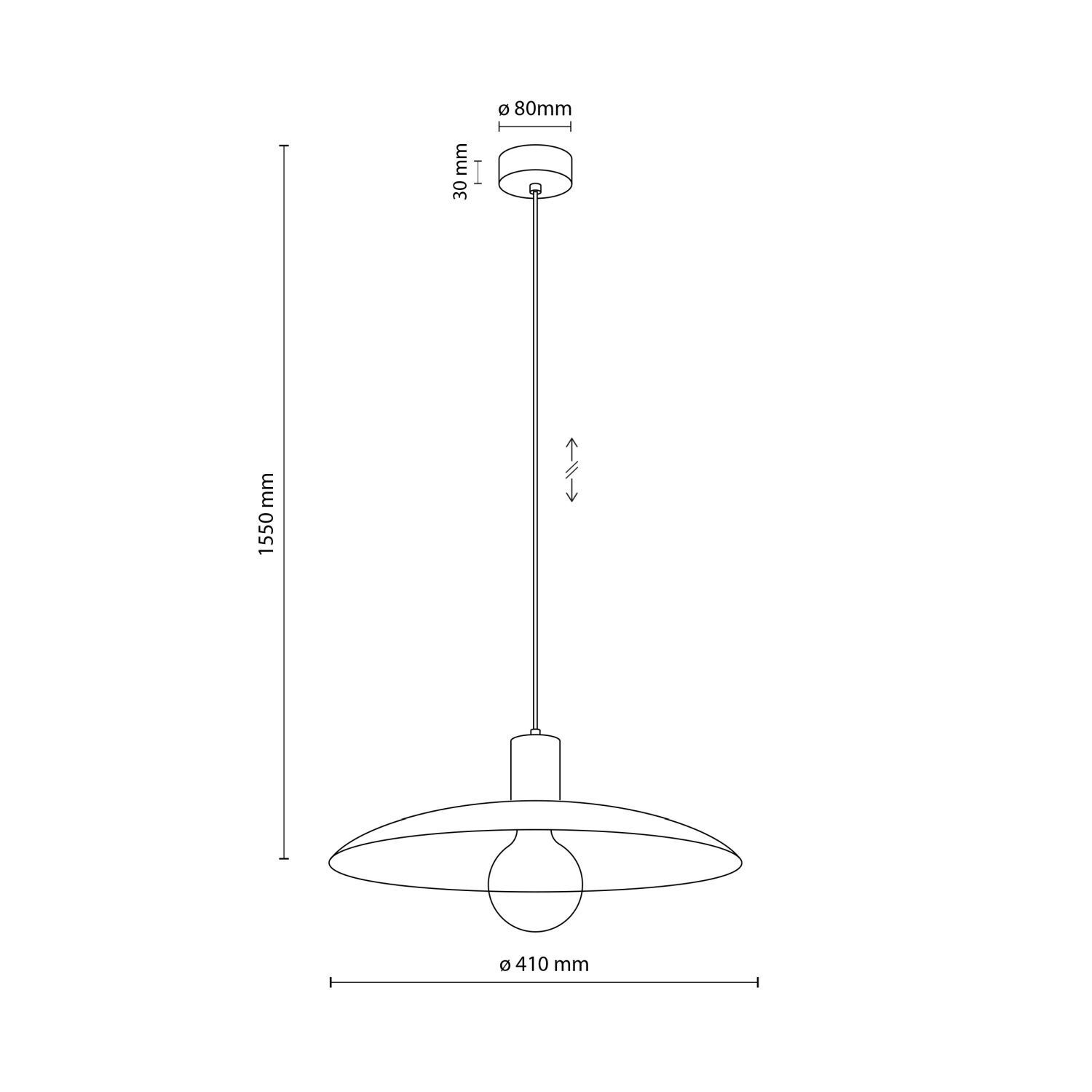 Runde Hängelampe Metall Ø41 cm E27 Loft in Grün Runde Hängelampe Metall Ø41 cm E27 Loft in Grün