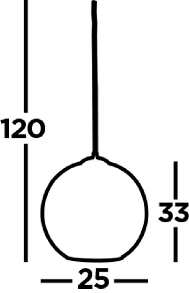 Hängelampe E27 D: 25 cm Chrom Rauchgrau Glas Metall