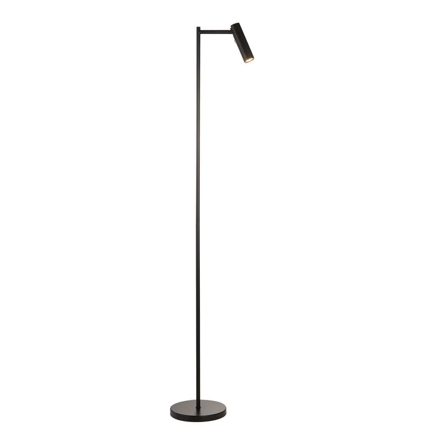 LED Stehlampe Schwarz 125 cm klein Metall schwenkbarer Schirm