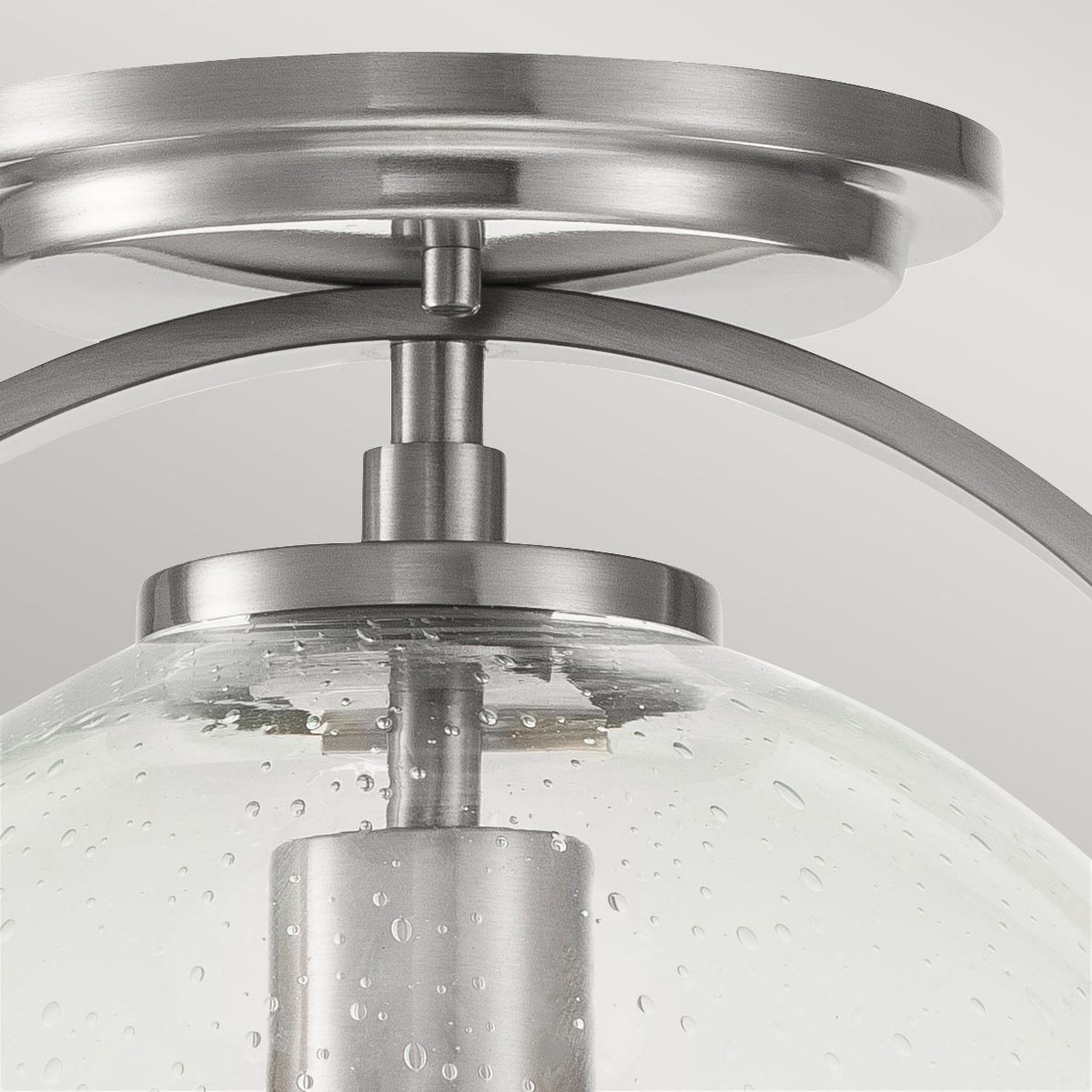 Deckenlampe Metall Glas D: 28,2 cm rund E27 SAGAR