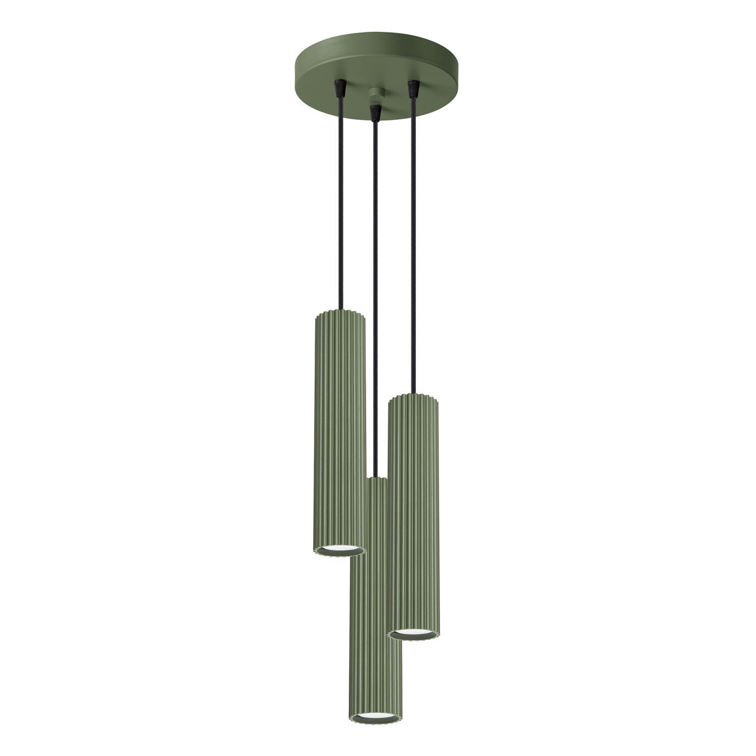 Hängeleuchte verstellbar H: max. 108 cm Grün 3-flammig GU10