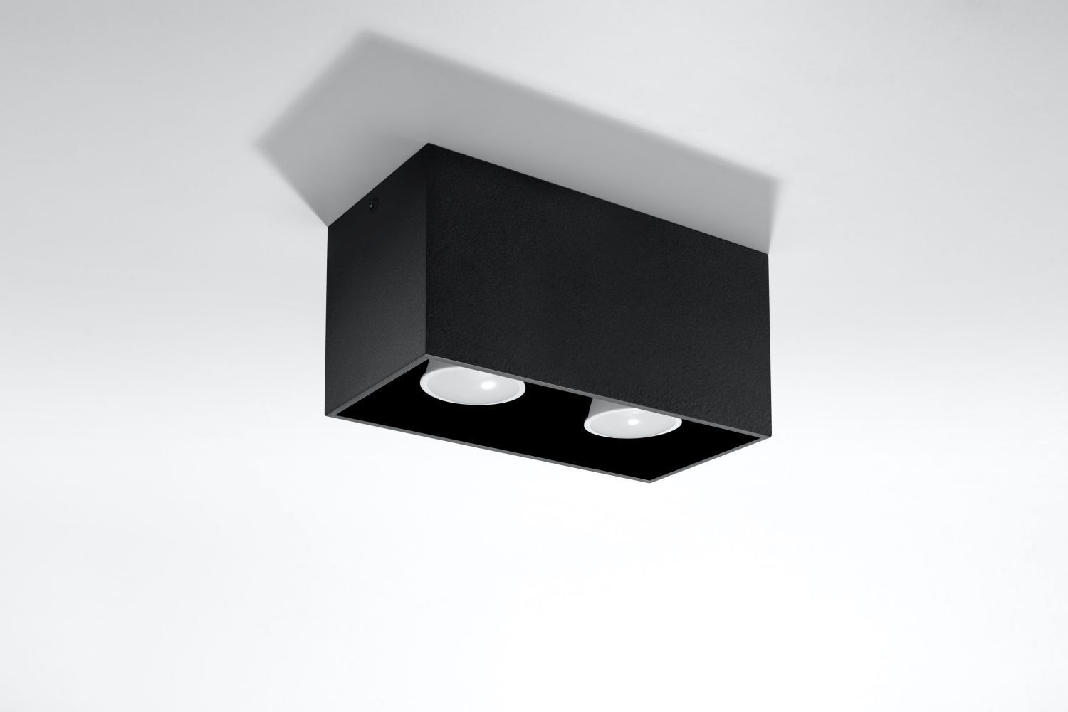 Schwarze Deckenleuchte BRUCCIA B:20cm Aluminium eckig