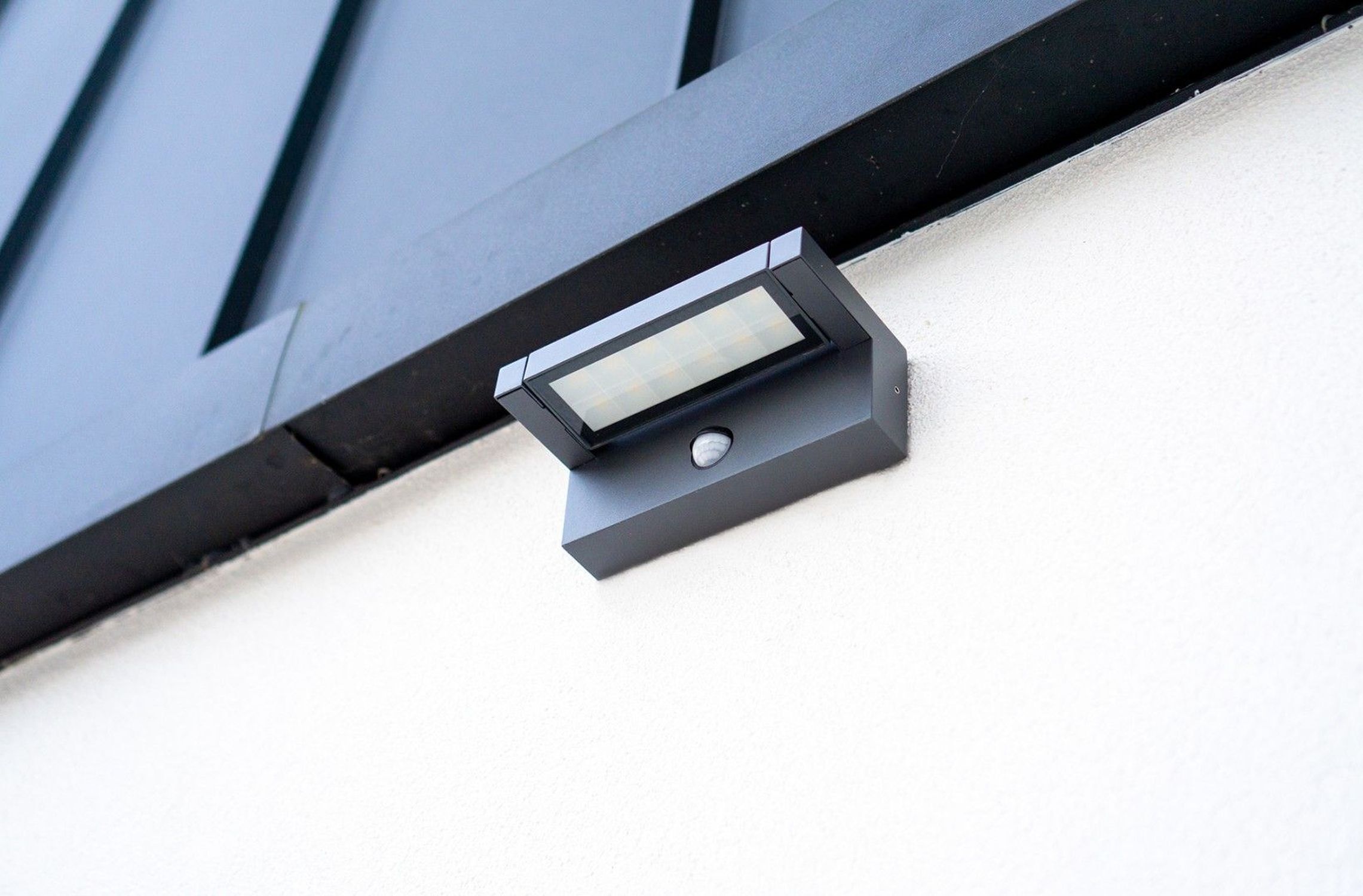 LED Wandlampe Außen mit Bewegungssensor Aluminium Glas außeneinbauleuchte, wandlampe, LED, außenbereich, bewegungsmelder